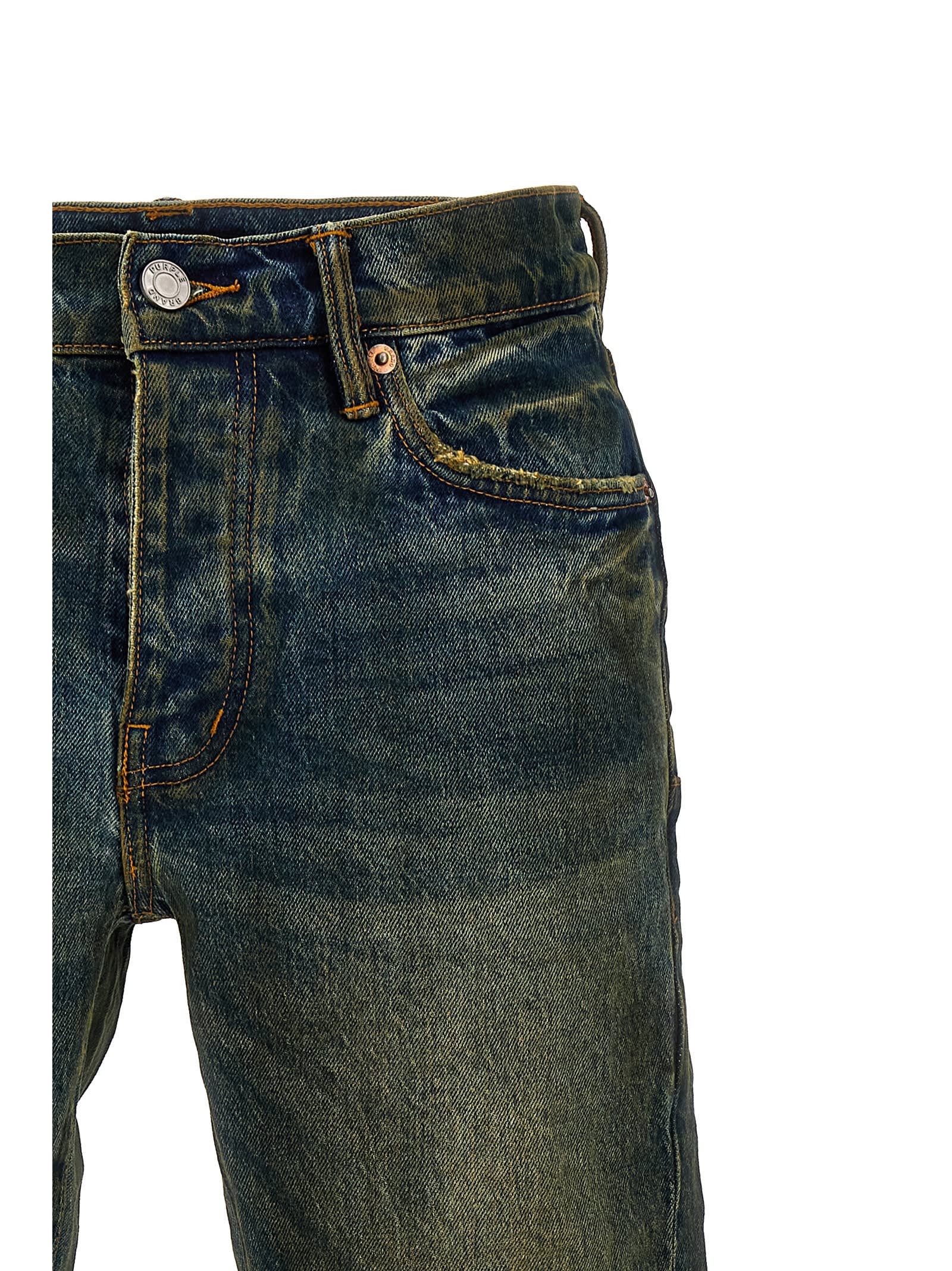 Shop Purple Brand Flared Vintage Afterglow Jeans In Blue