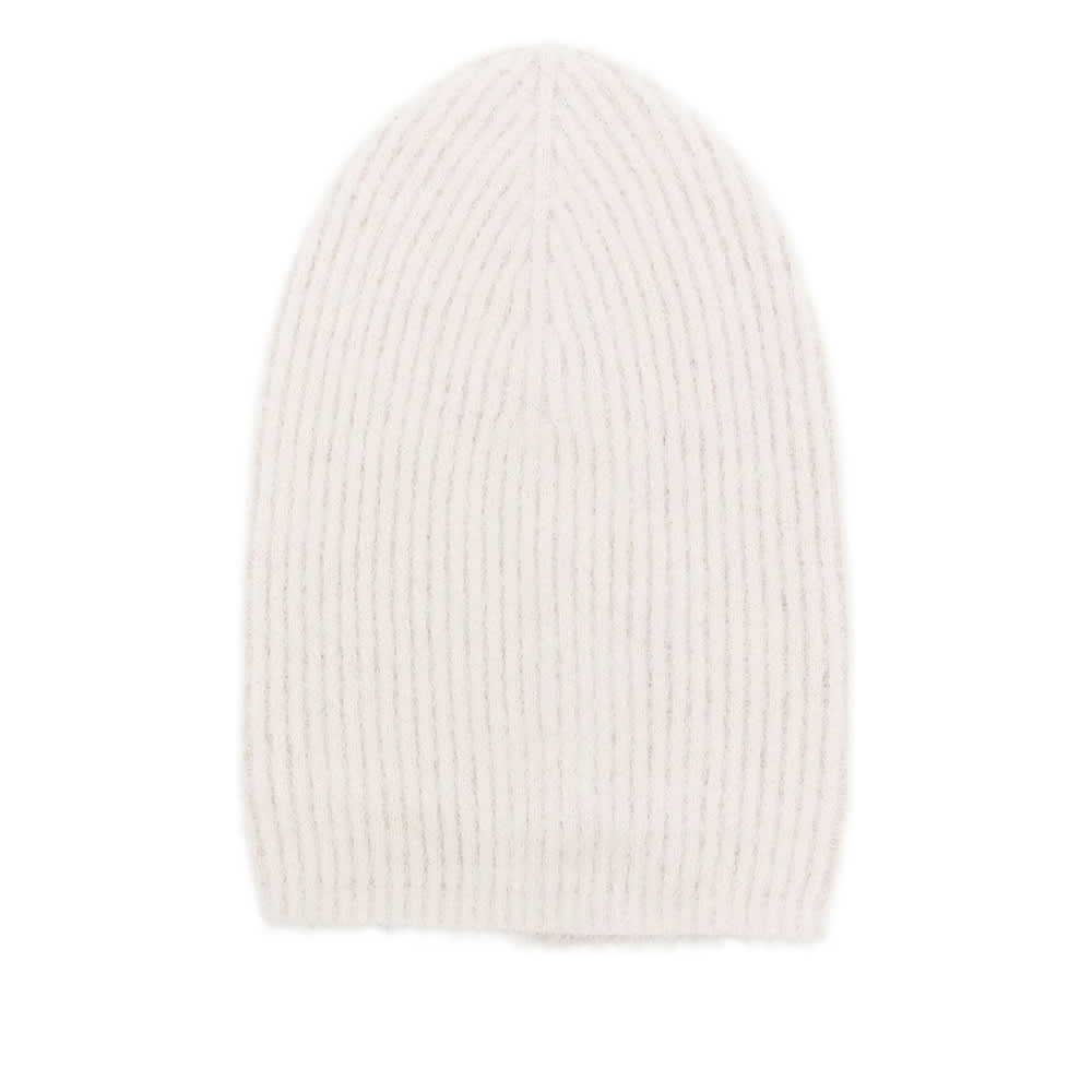 Uma Wang Ribbed Beanie In White