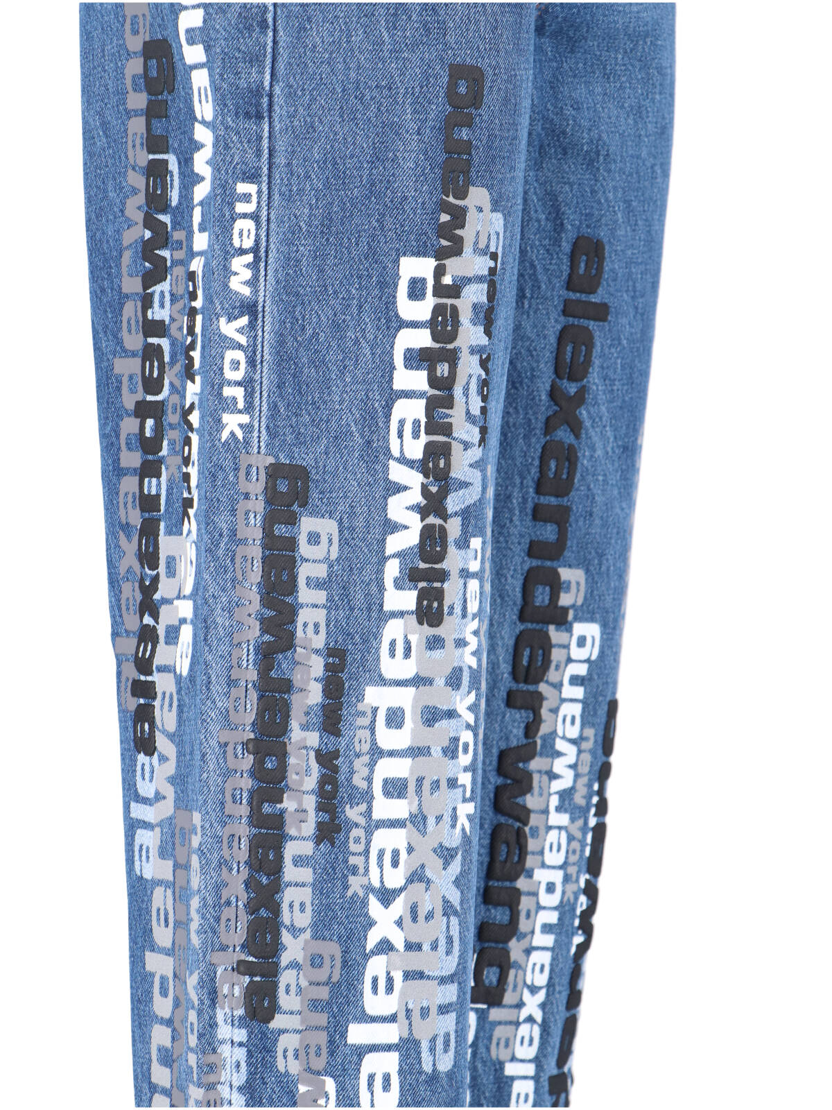 Alexander Wang Straight-leg Mid-rise Jeans With Finish In Blue