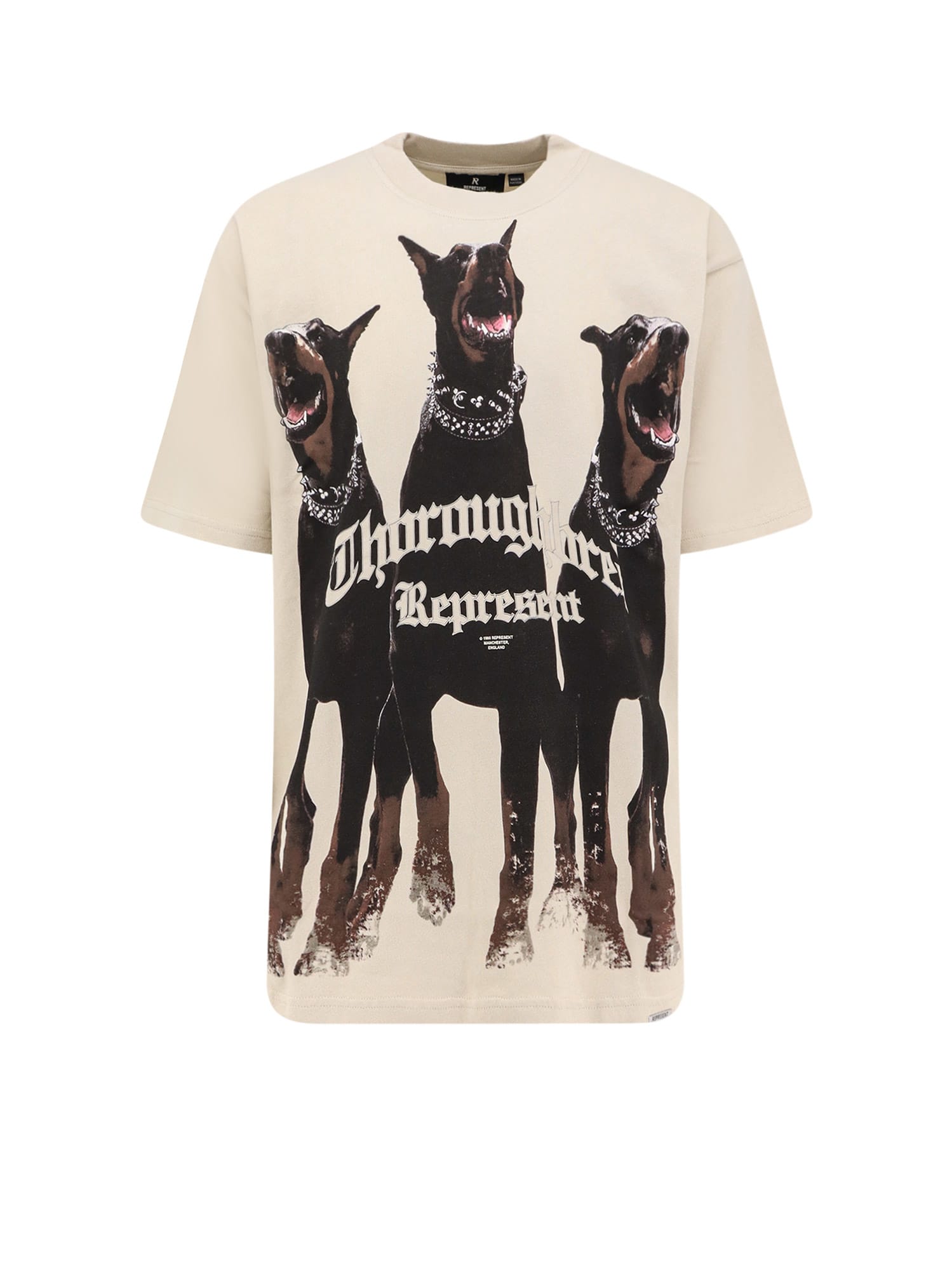 Represent Sand Cotton Thoroughbred T-shirt In Metallic