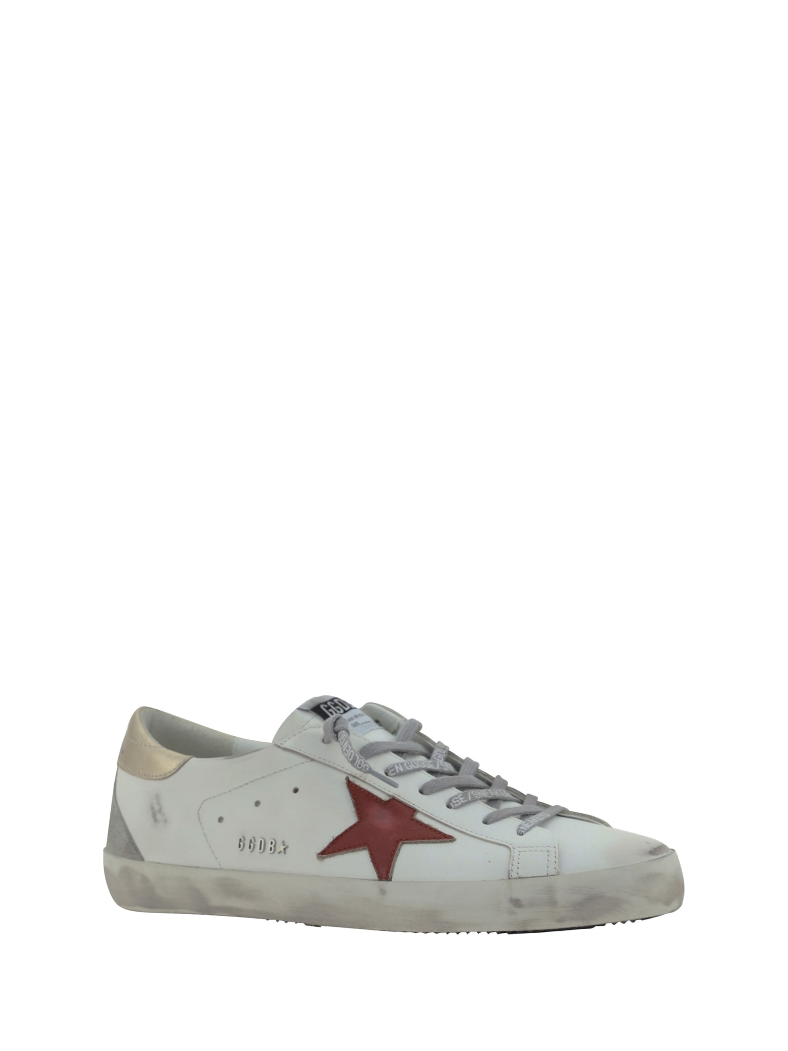 Shop Golden Goose Super-star Sneakers In White/red/platinum/ice