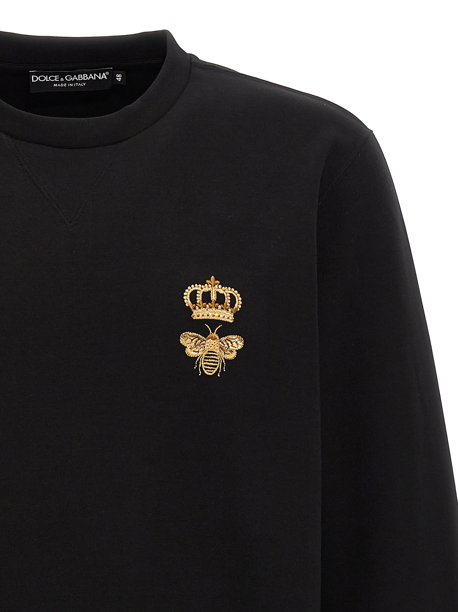 Dolce & Gabbana Essential Sweatshirt Black In Black