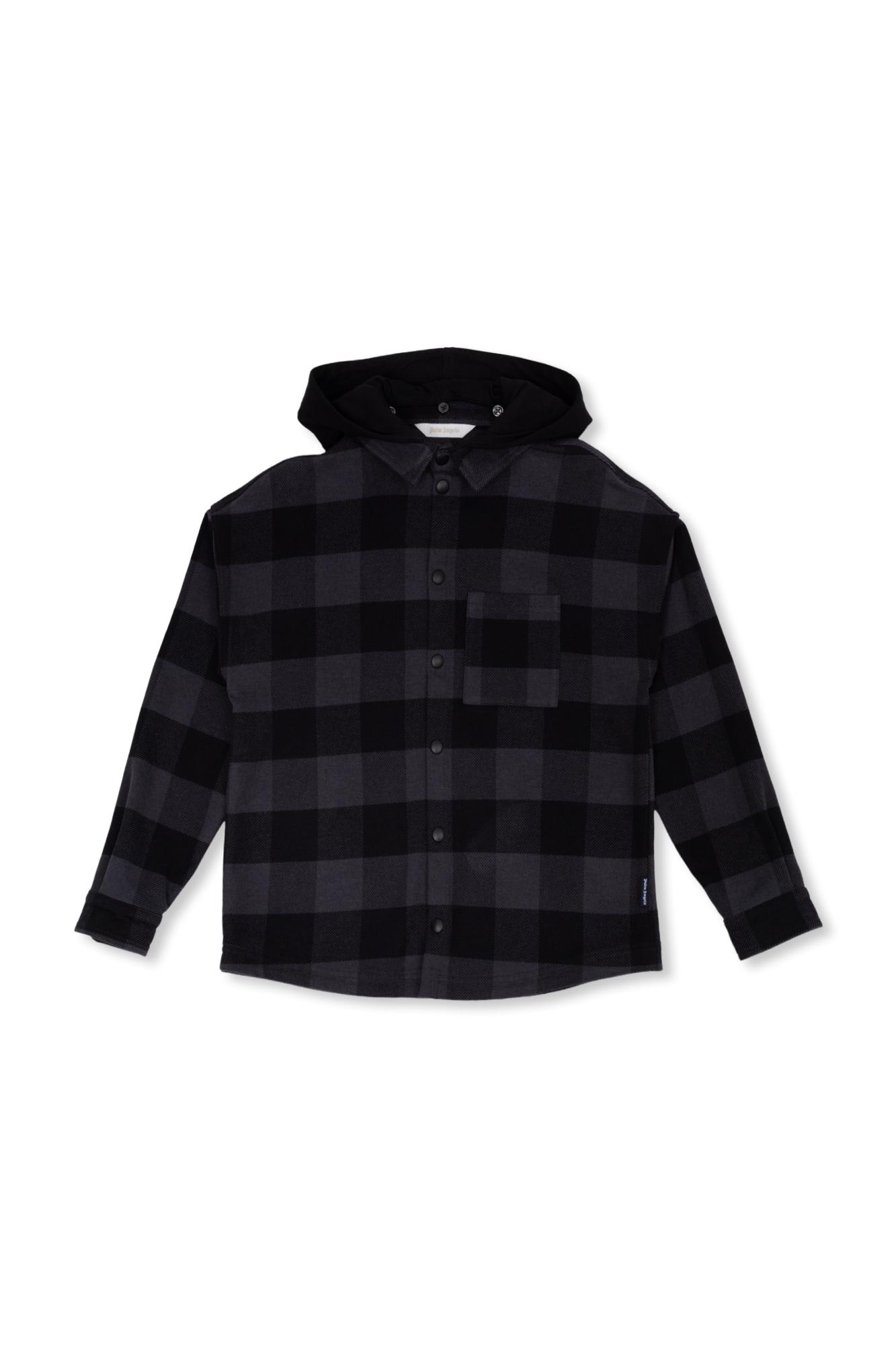 Palm Angels Logo-print Cotton Shirt In Black