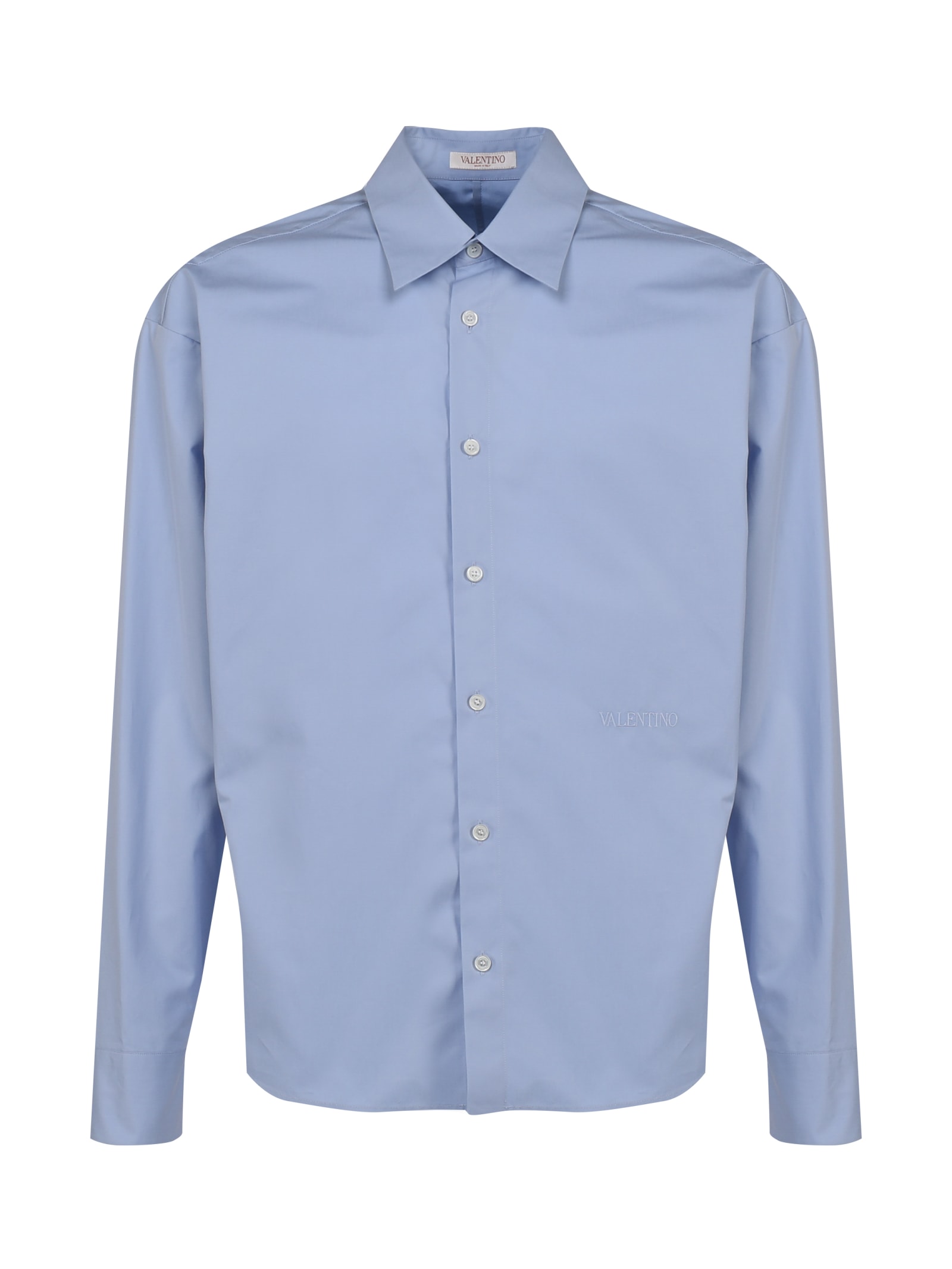 VALENTINO COTTON SHIRT WITH ITALIAN COLLAR