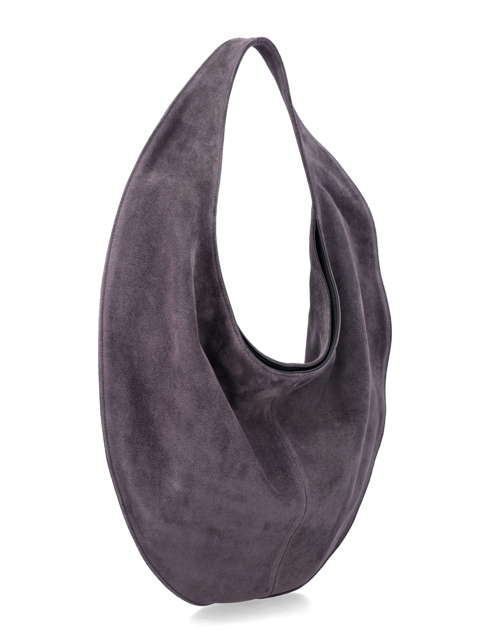 Maeden Market Tote Suede Leather In Gray