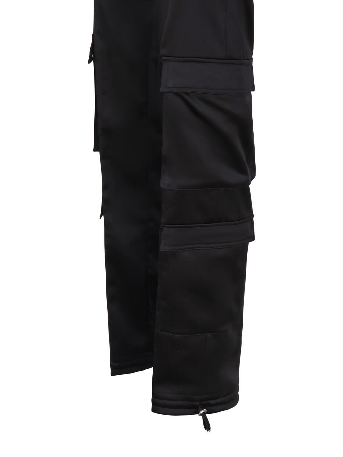 Shop Dondup Tori Loose Cargo Trousers In Black