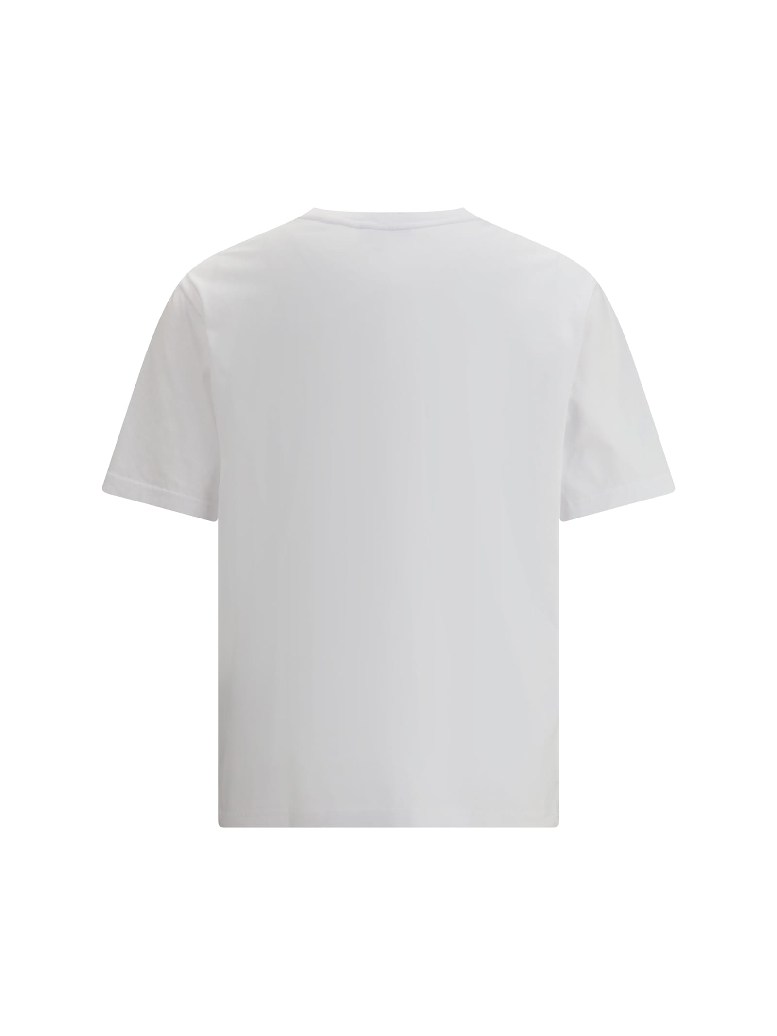 Maison Kitsuné Maison Kitsune Fox Head Patch T Shirt White In White