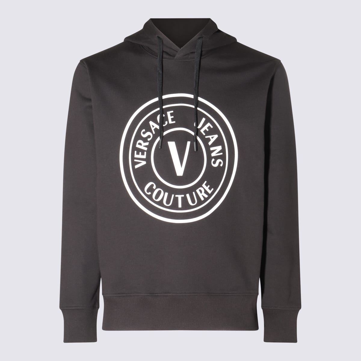 Shop Versace Jeans Couture Black Cotton Sweatshirt