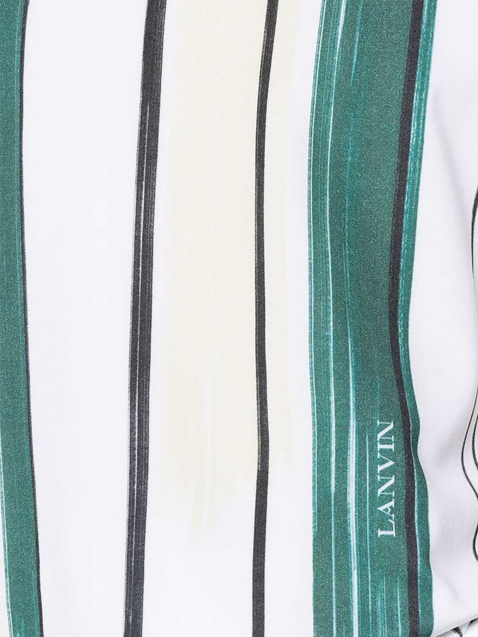 Shop Lanvin T-shirts And Polos White In White And Green