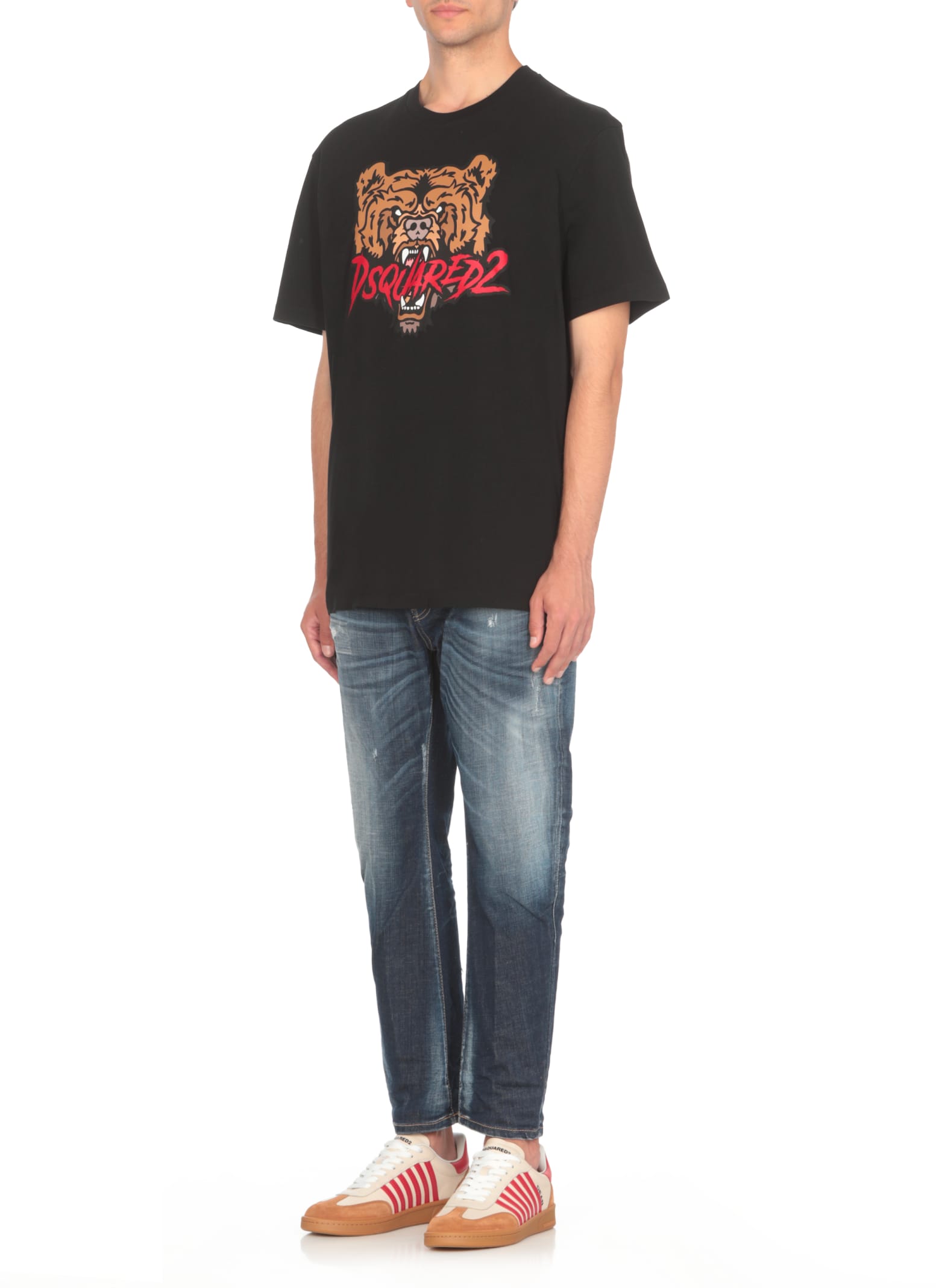 Shop Dsquared2 Regularl Fit Tee T-shirt In Black