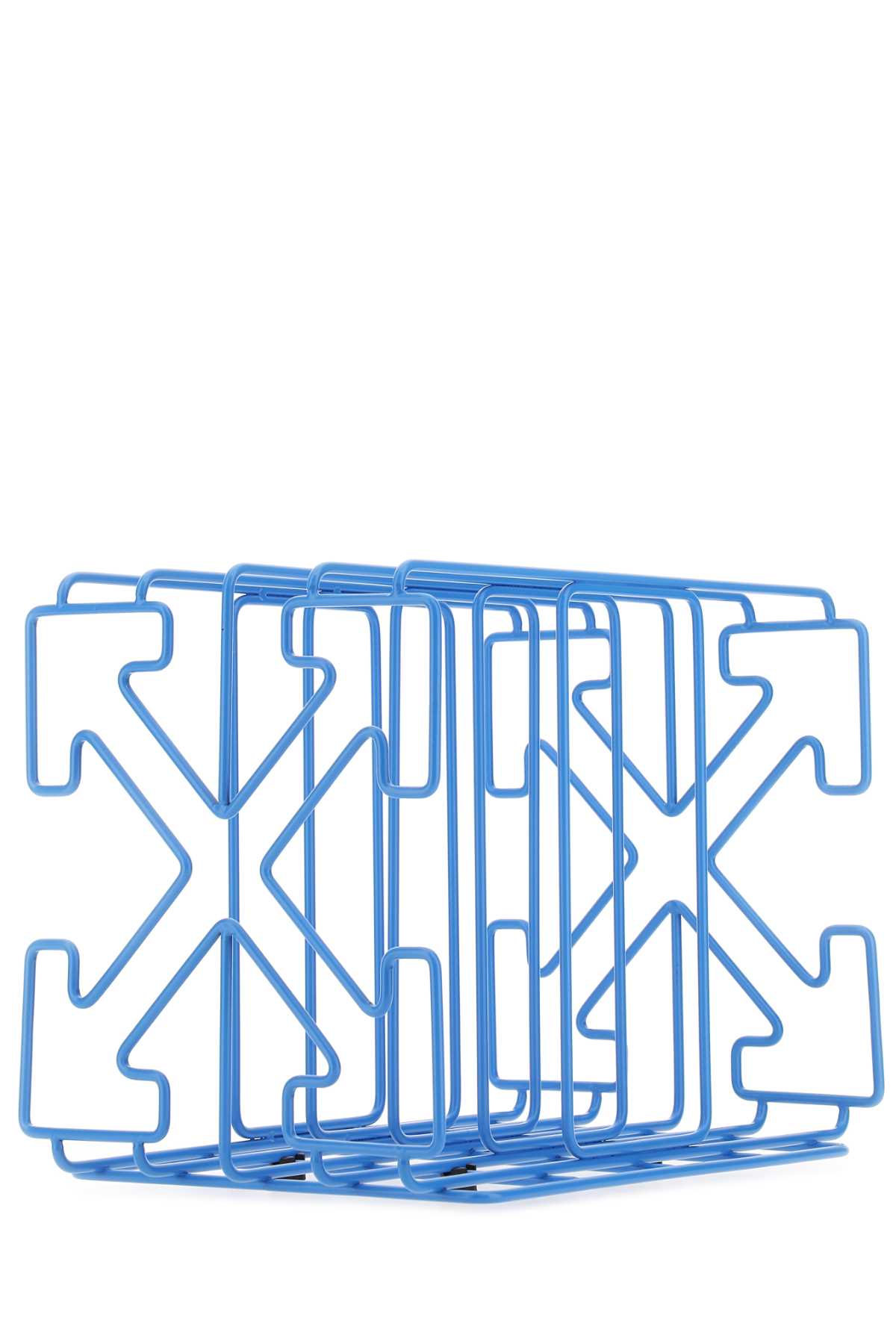 Off-white Light-blue Metal Magazine Holder In Lightblue