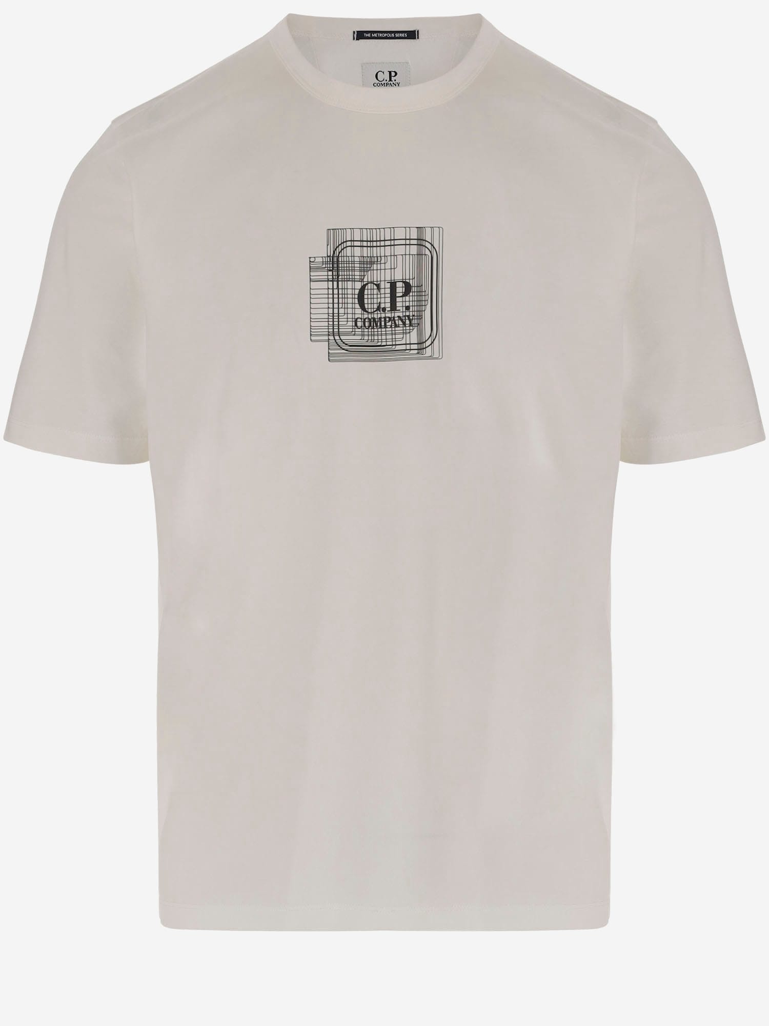 C.P. COMPANY COTTON T-SHIRT WITH LOGO PRINT