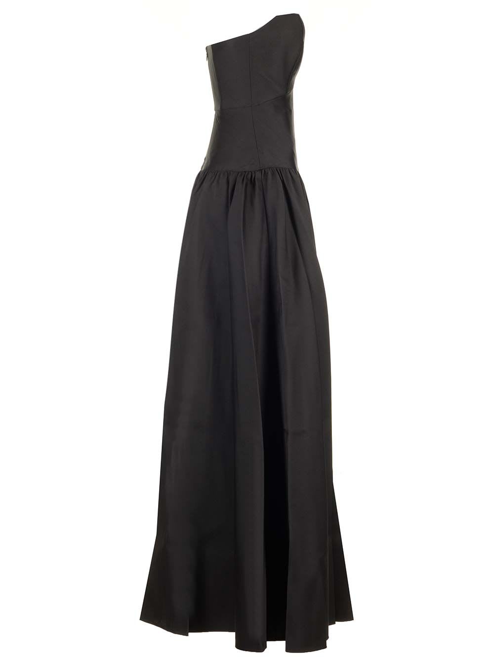 Shop Roland Mouret Taffeta Evening Dress In Black