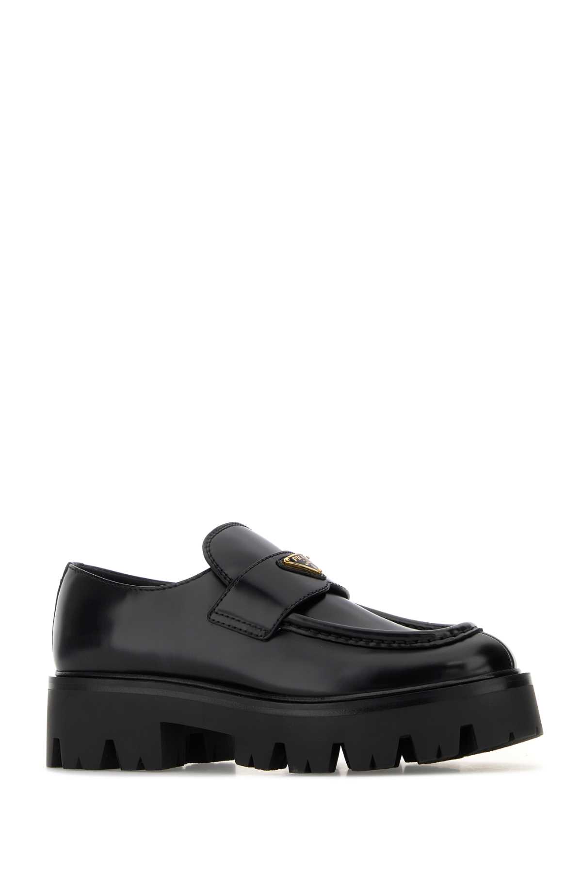 Prada Modern Loafers With Chunky Sole Design In Black