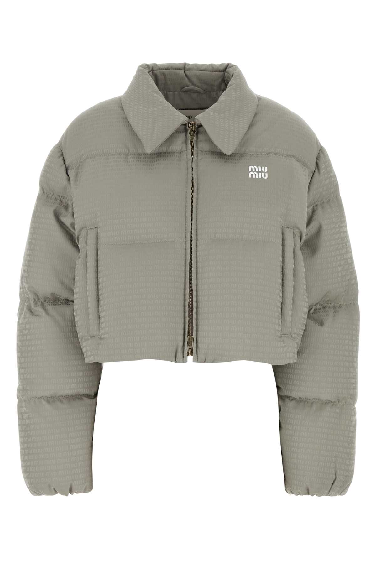 Grey Polyester Down Jacket