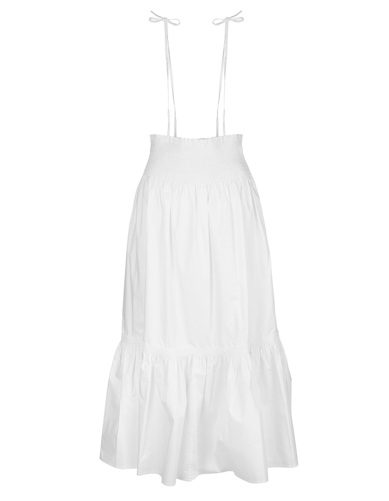 Tory Burch Convertible Skirt In White Poplin