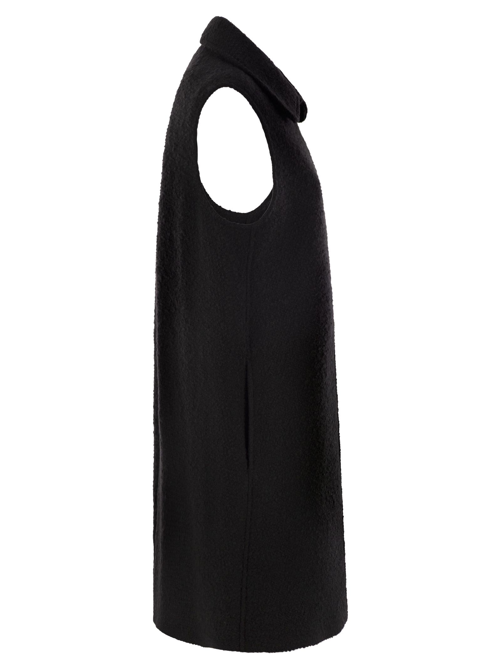 Shop Fay Wool Vest In Black