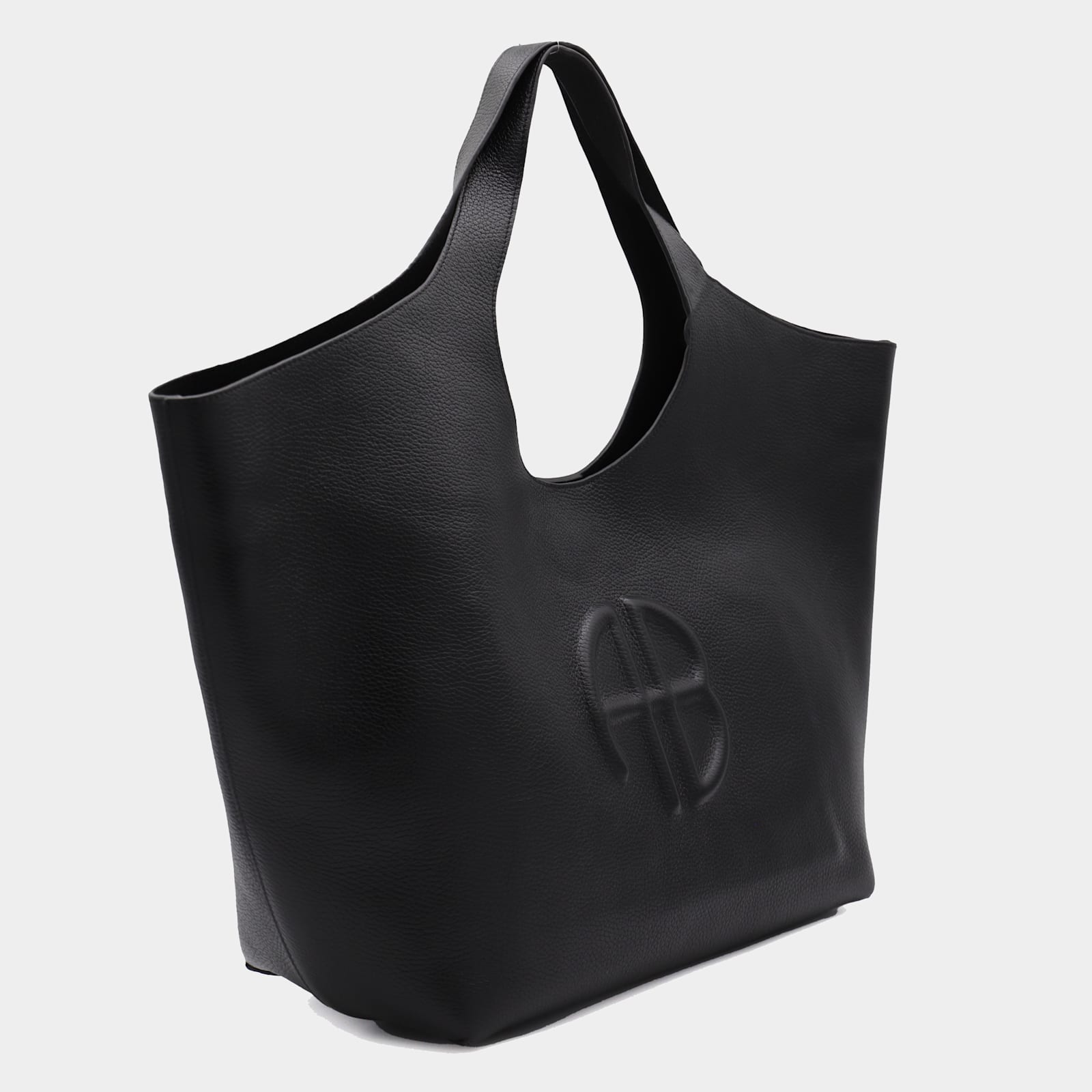 Anine Bing Black Leather Lili Tote Bag In Black