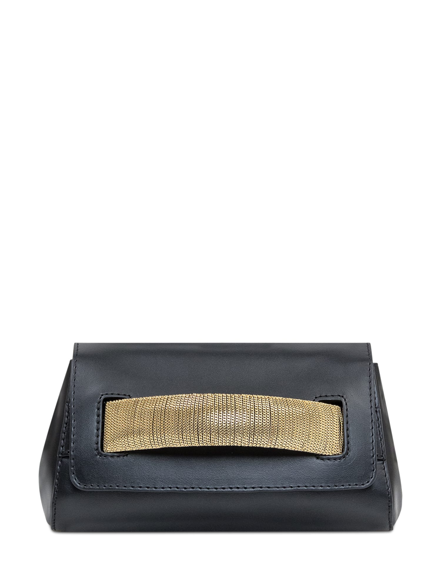 Shop Orciani Gossip Nappa Xs Clutch Bag In Oro