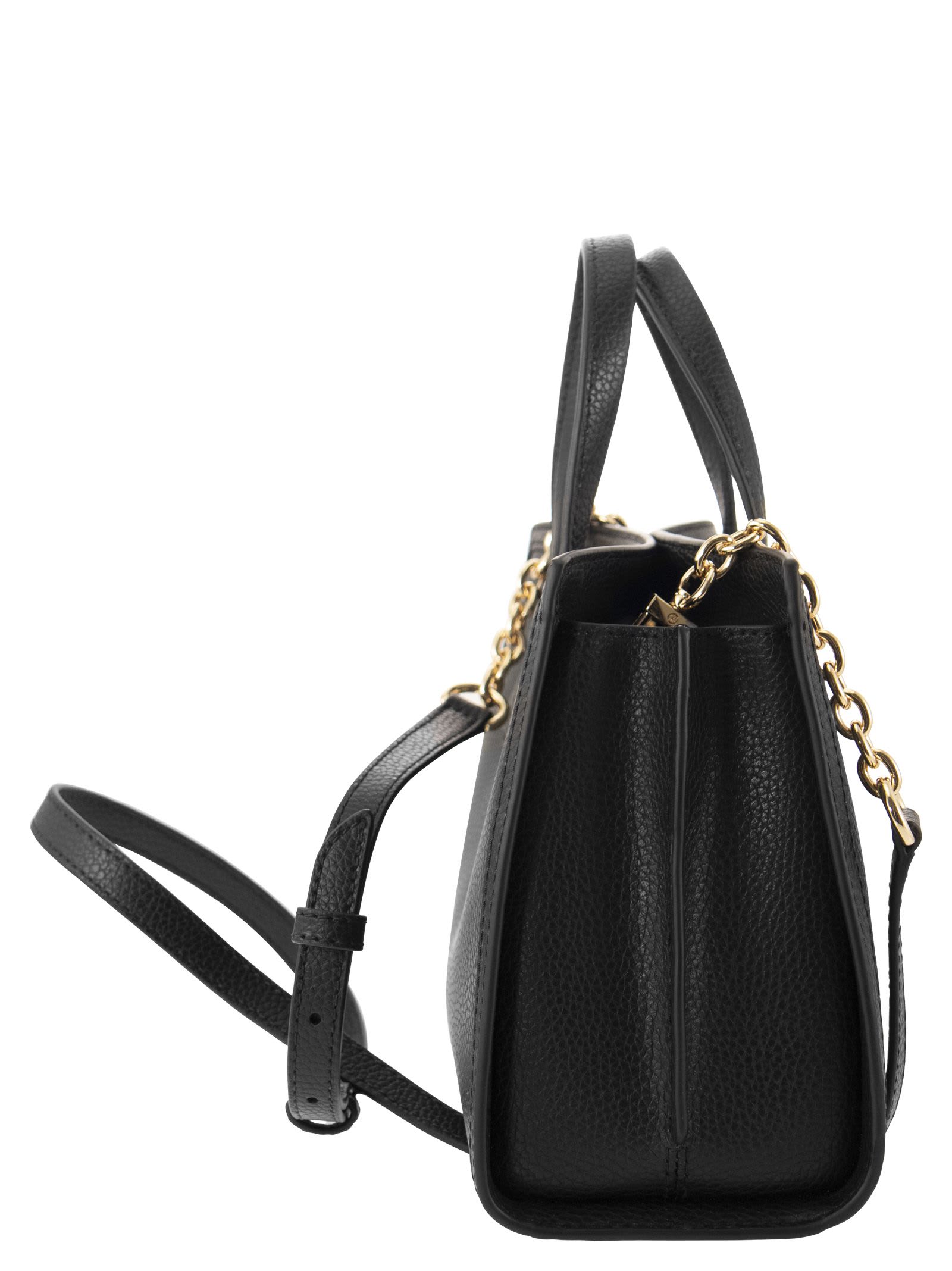 Shop Michael Kors Chantal - Messenger Bag With Logo In Black