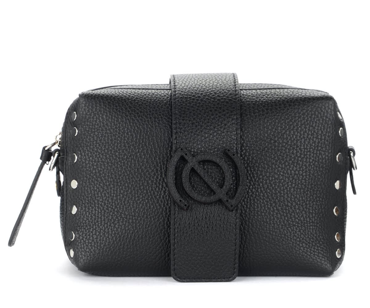 Zanellato Oda Daily Baby Bag In Black Grained Leather
