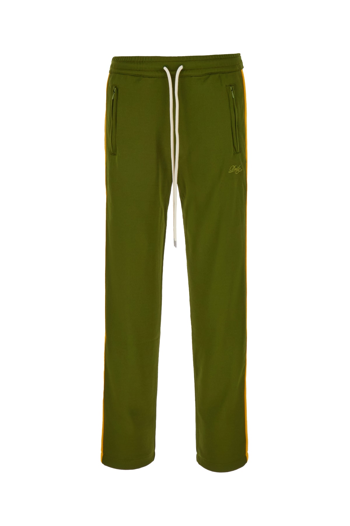 Military Green Polyester Blend Joggers