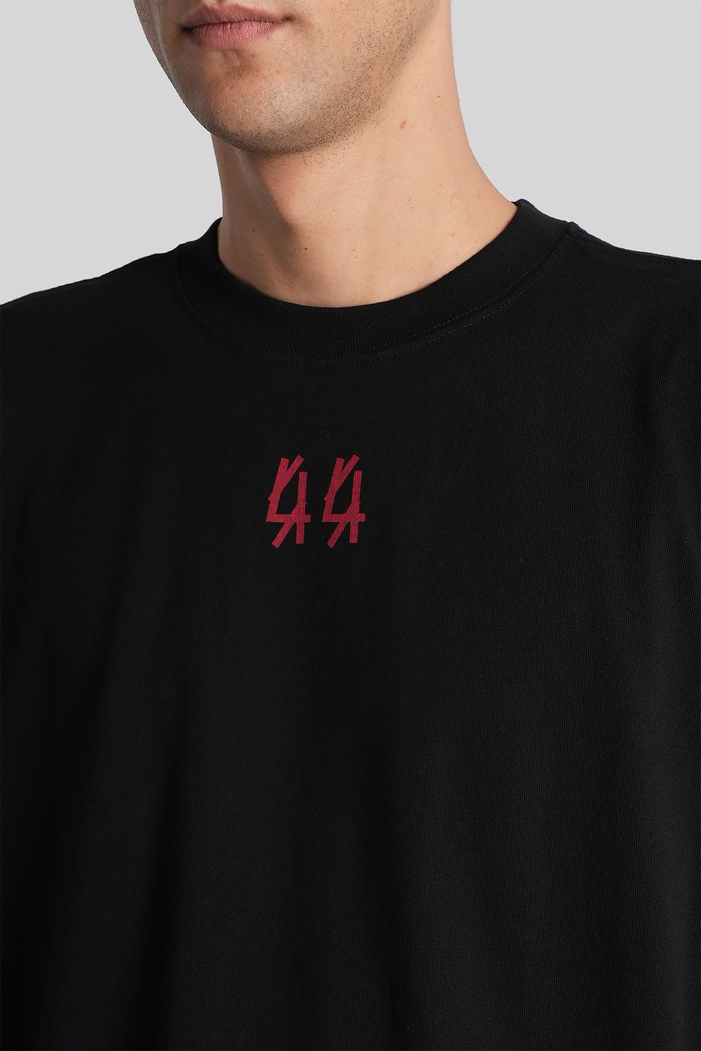 44 Label Group Short-sleeved T-shirt In Black