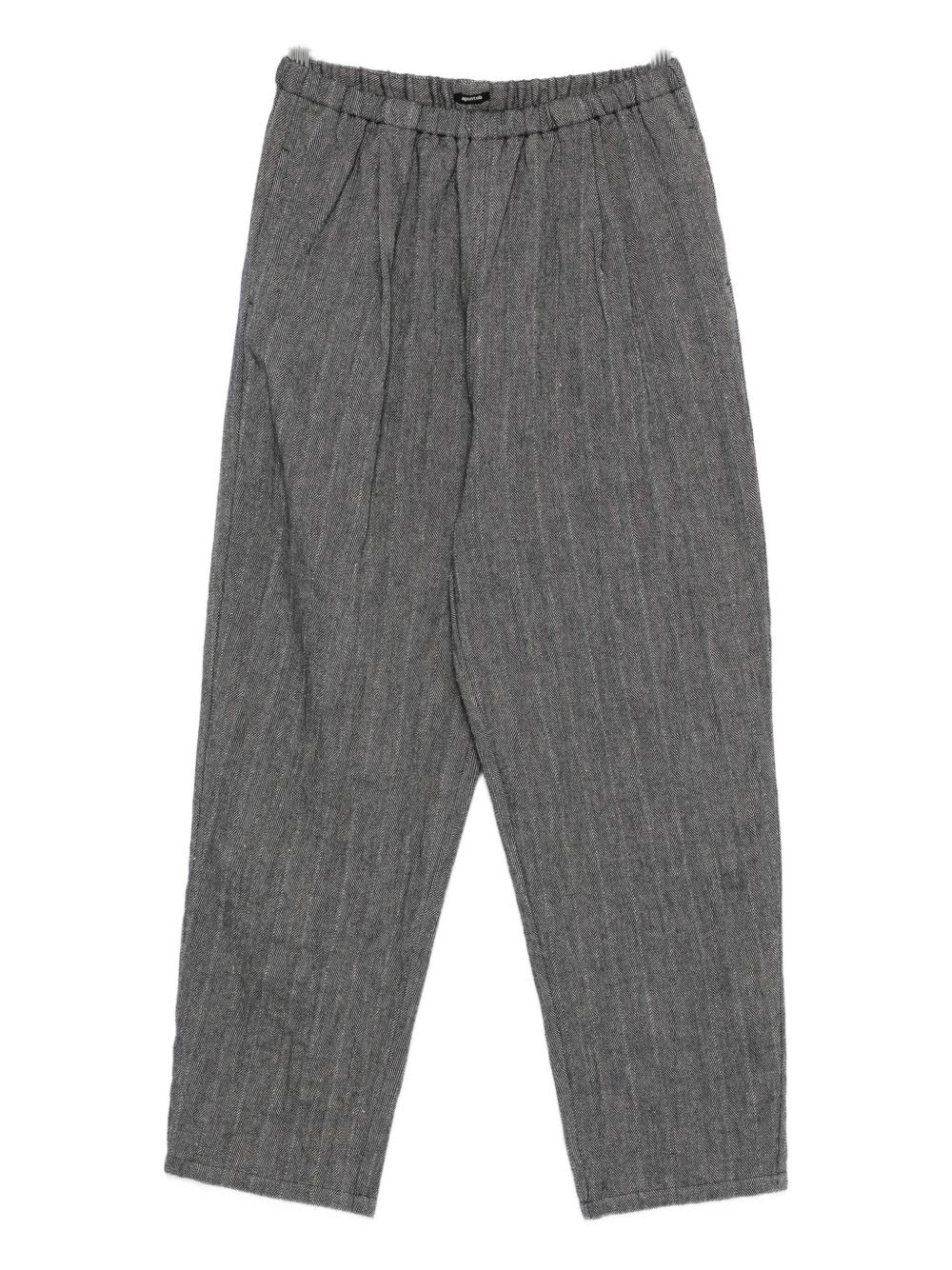 Apuntob Wool And Linen Blend Trousers In Gray