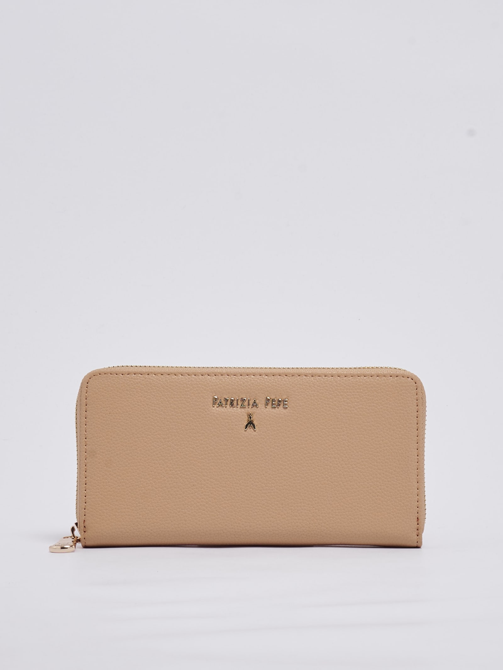 Patrizia Pepe Leather Wallet In Nude