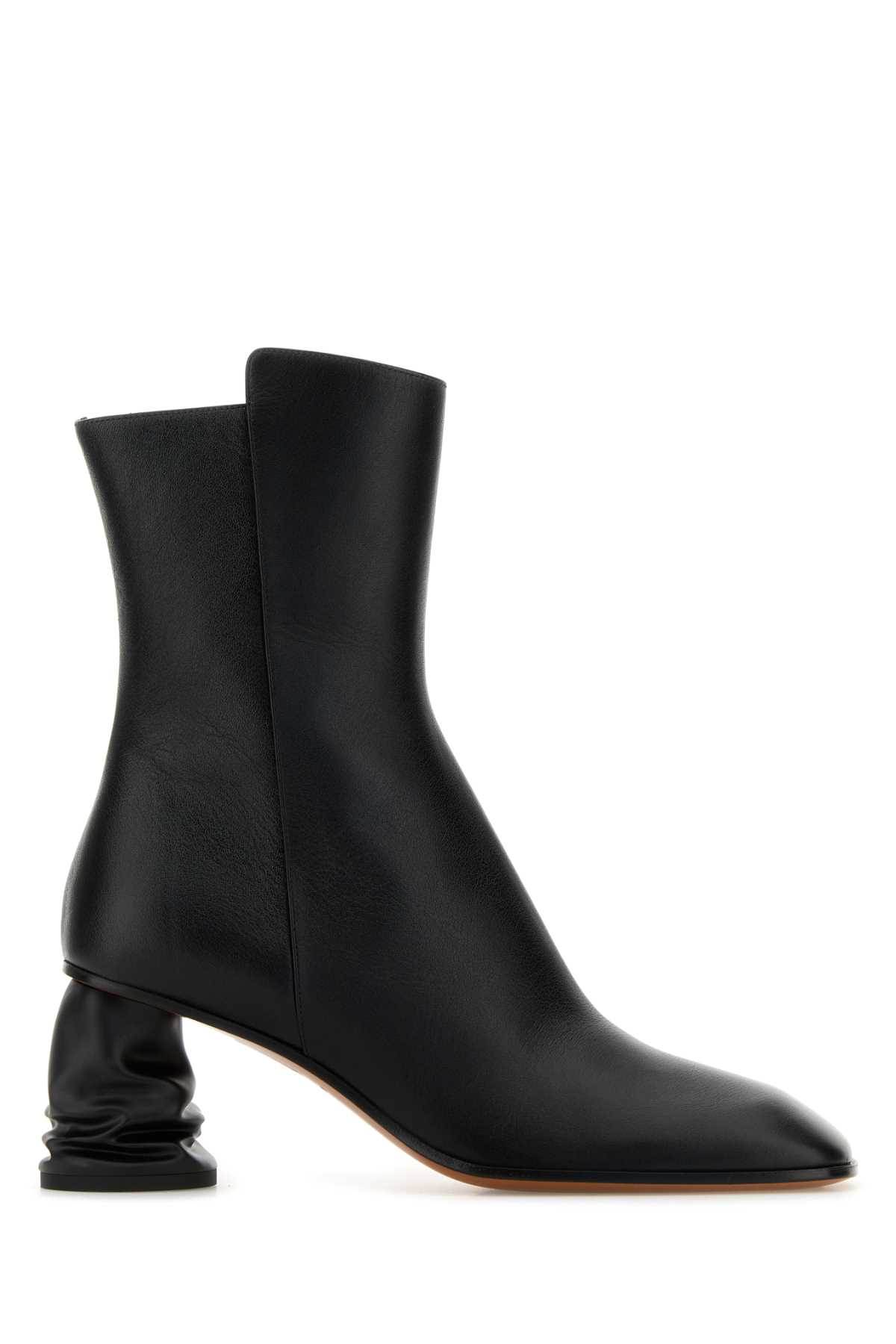 Black Leather Ankle Boots