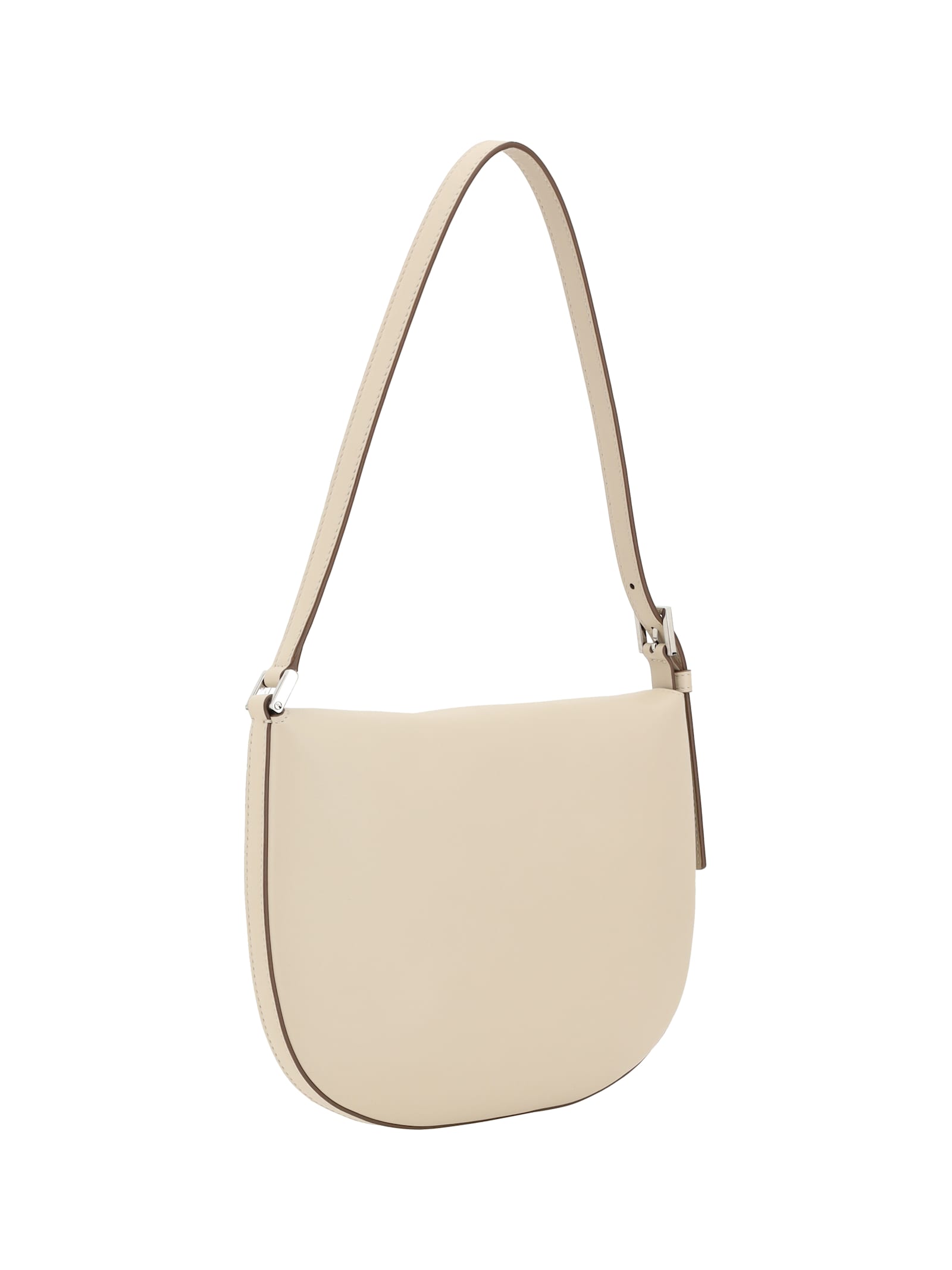 Savette Tondo Leather Shoulder Bag In Bone