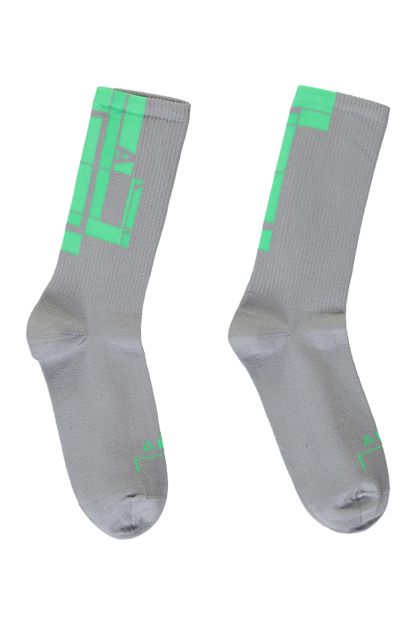 Shop A-cold-wall* Cotton Socks With Logo In Grey