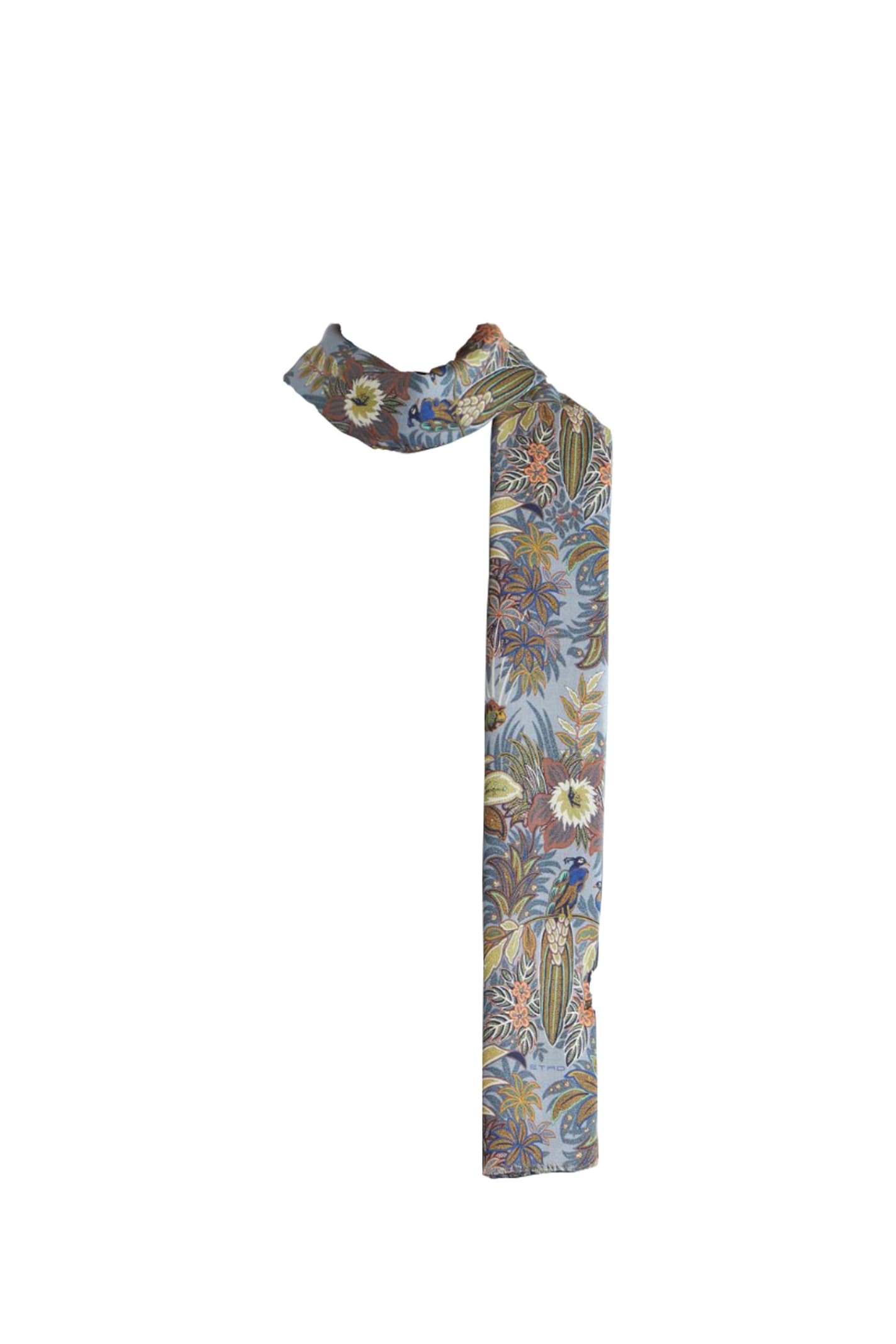 Shop Etro Scarves In Clear Blue