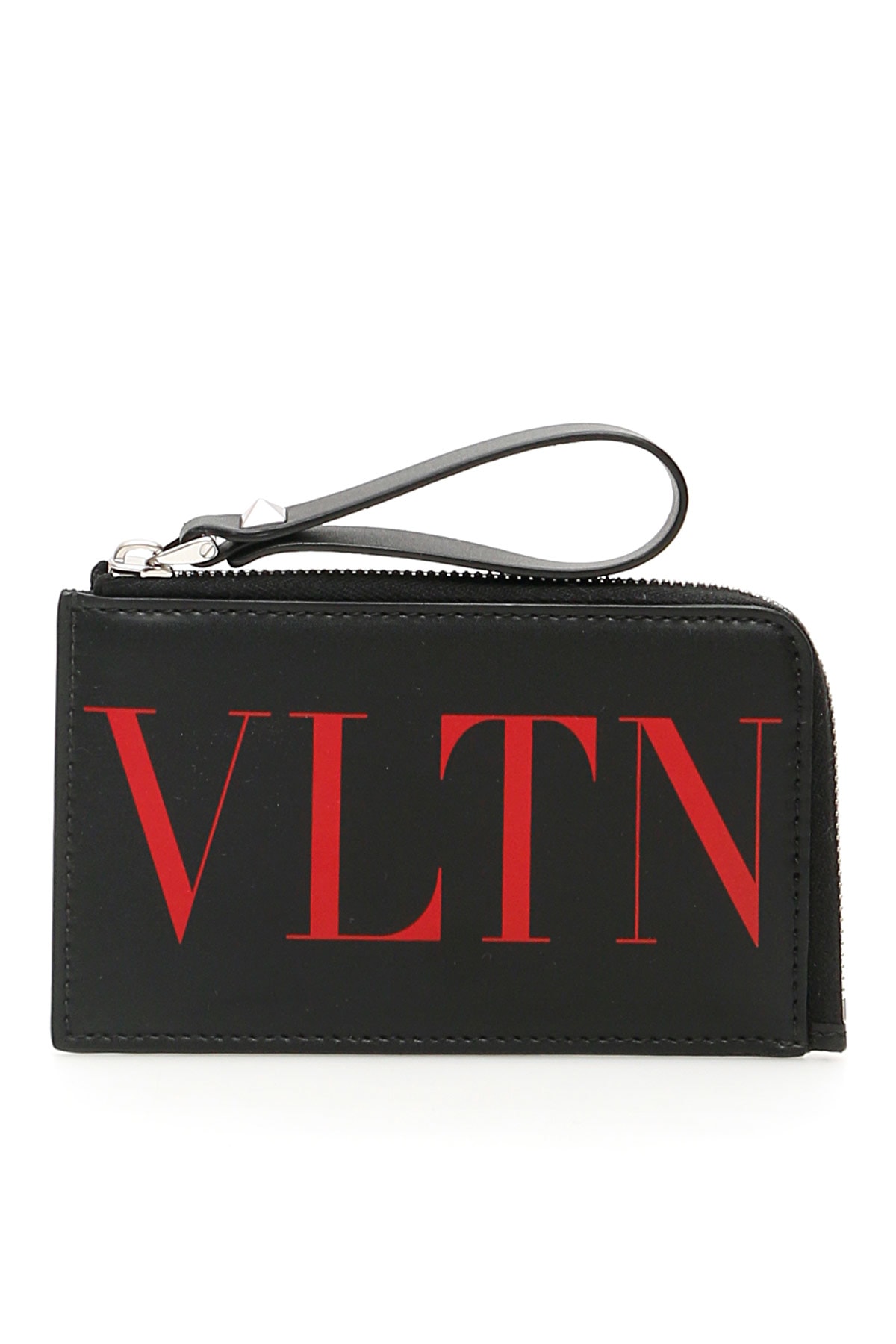 Valentino Garavani Vltn Cardholder Pouch In Nero Rouge Pur (black)