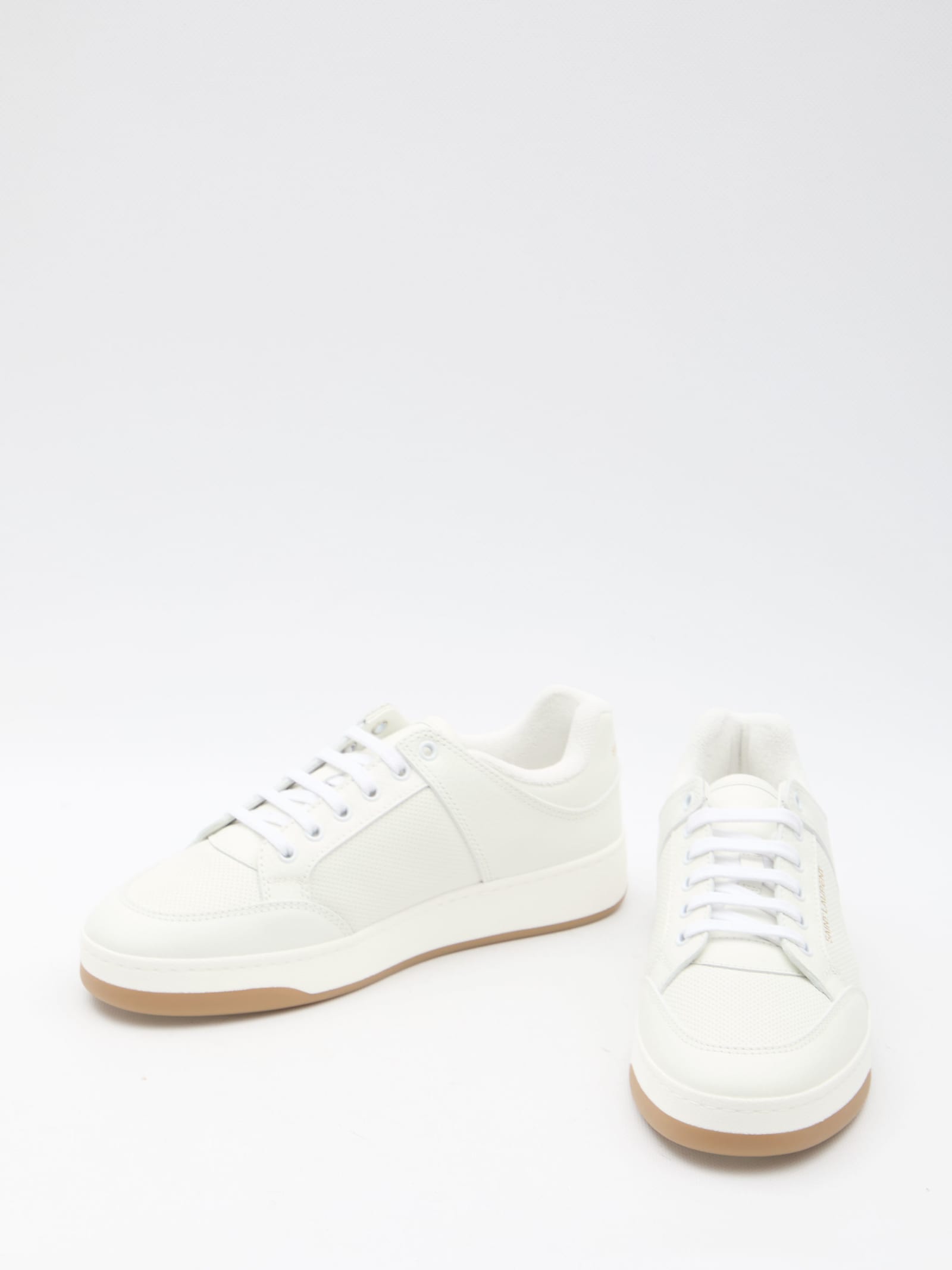 Shop Saint Laurent Sl/61 Sneakers In Bianco