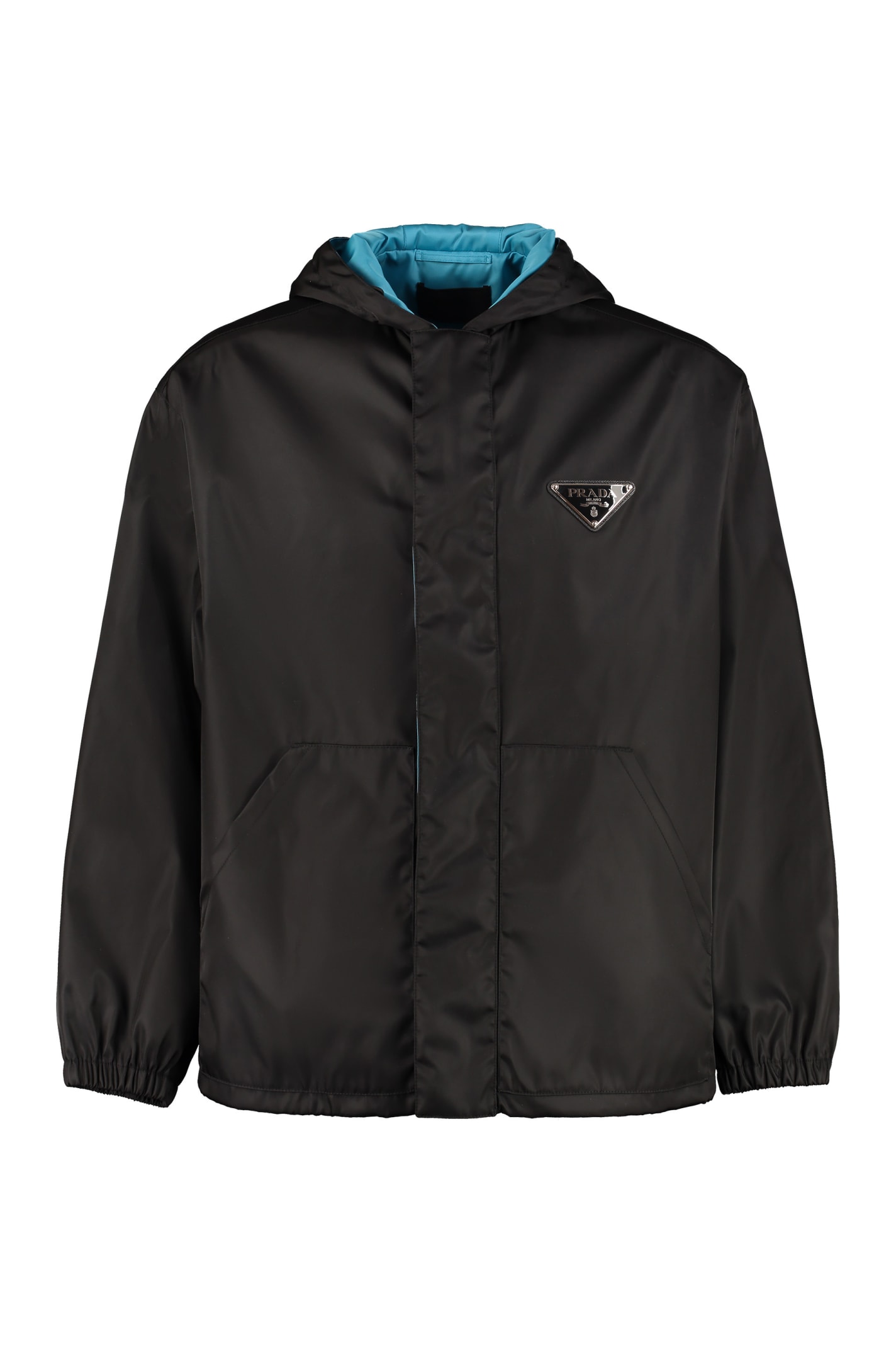 Prada Nylon Windbreaker-jacket In Black