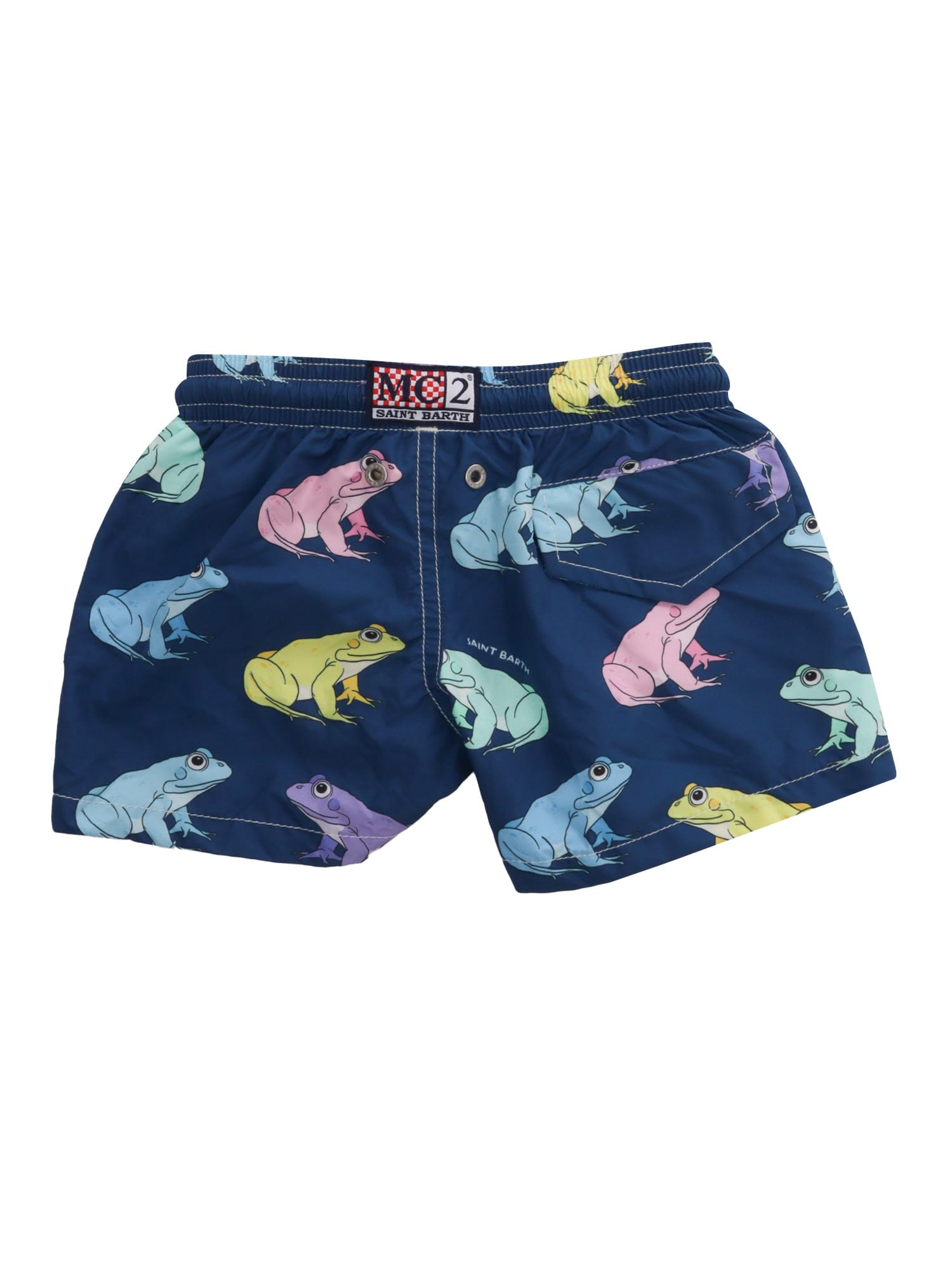 Mc2 Saint Barth Frog-print Swim Shorts In Multicolor