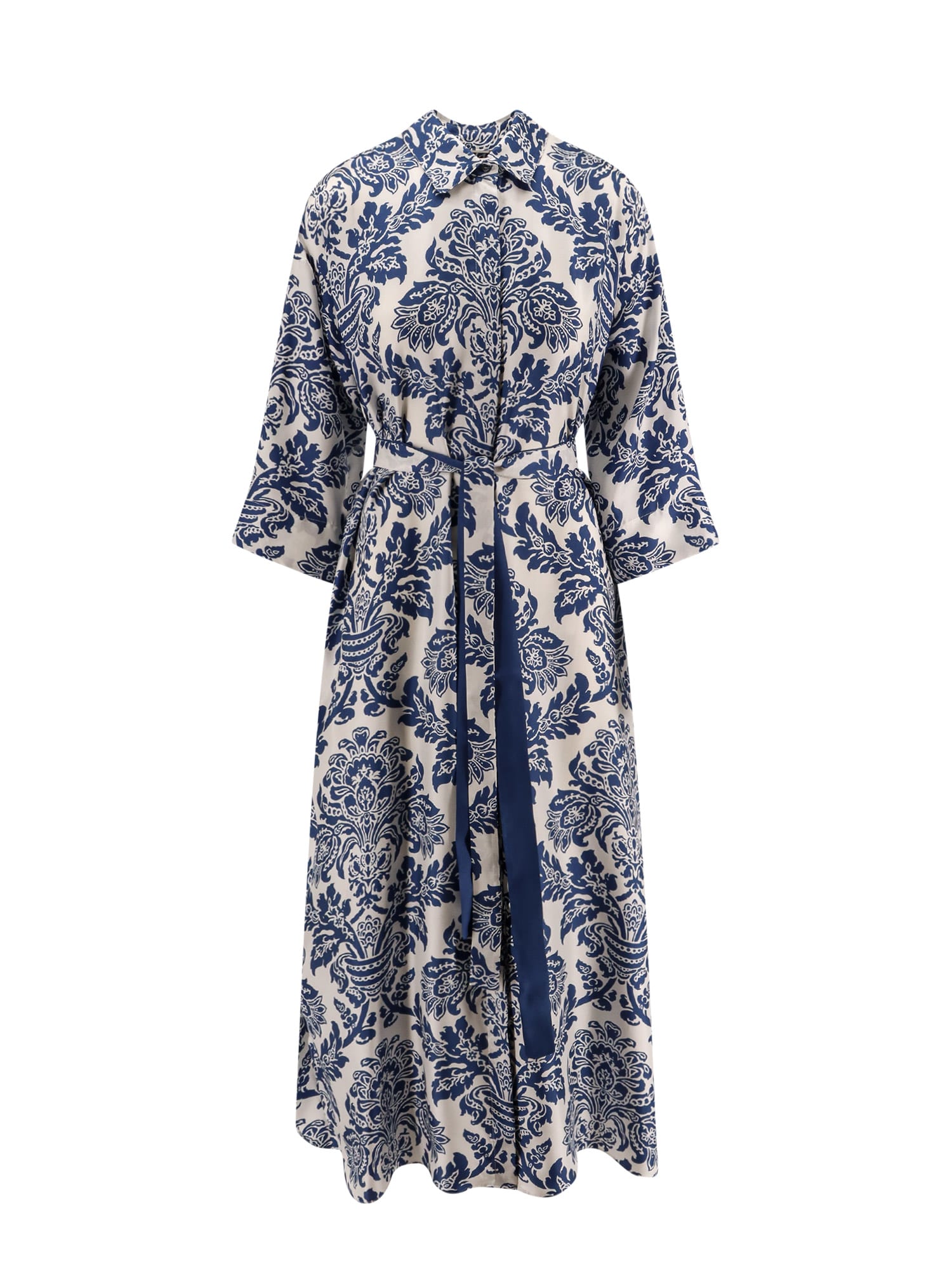 Shop 's Max Mara Camelia Printed Silk Long Chemisier Dress