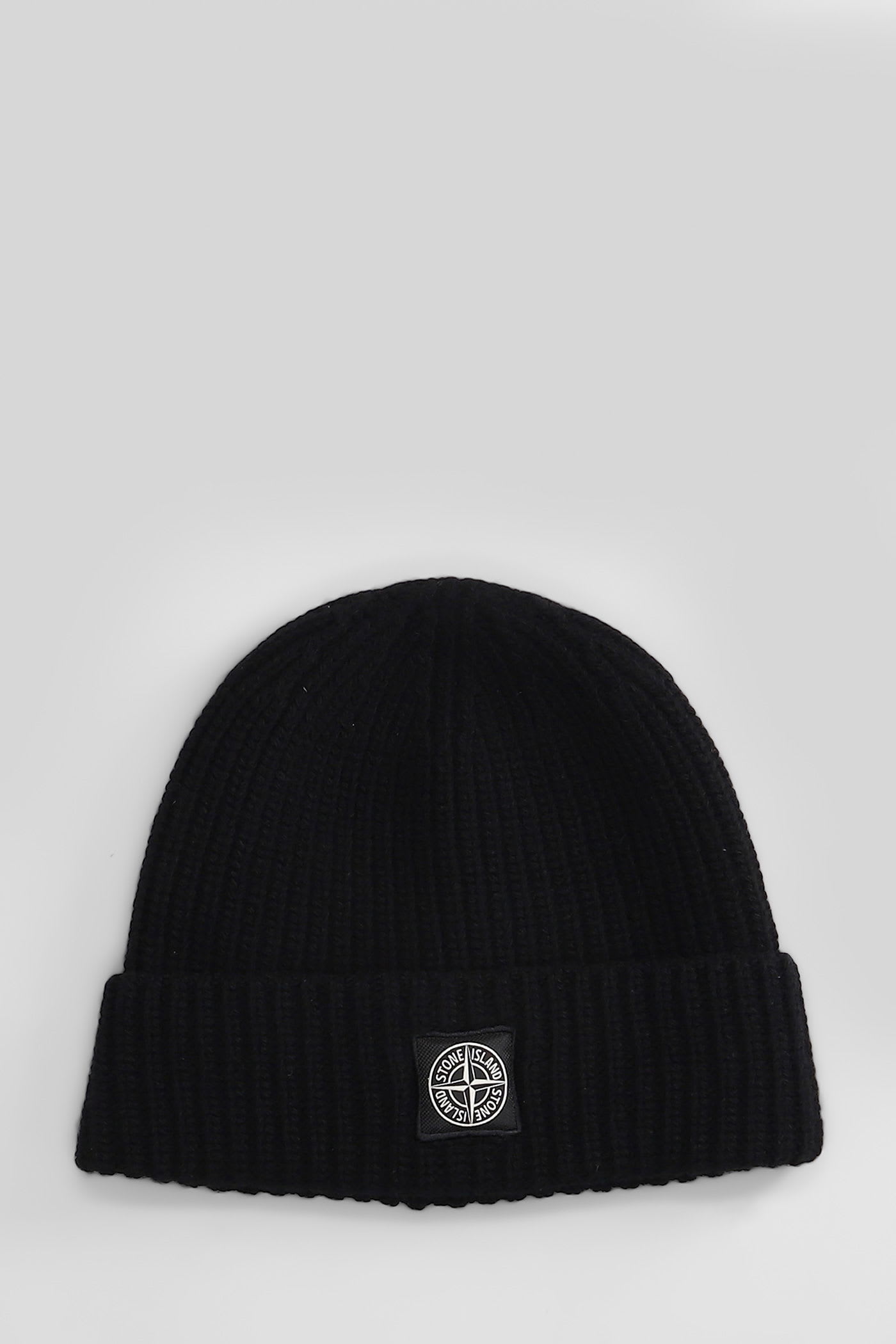 Stone Island Hats In Black Wool In Black