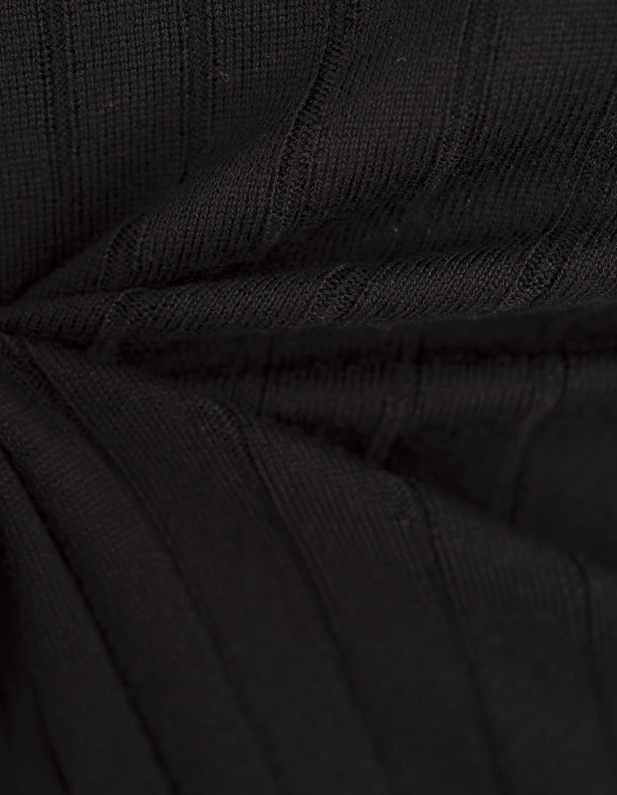 Shop Moncler Black Ribbed Turtleneck In Wool And Cashmere