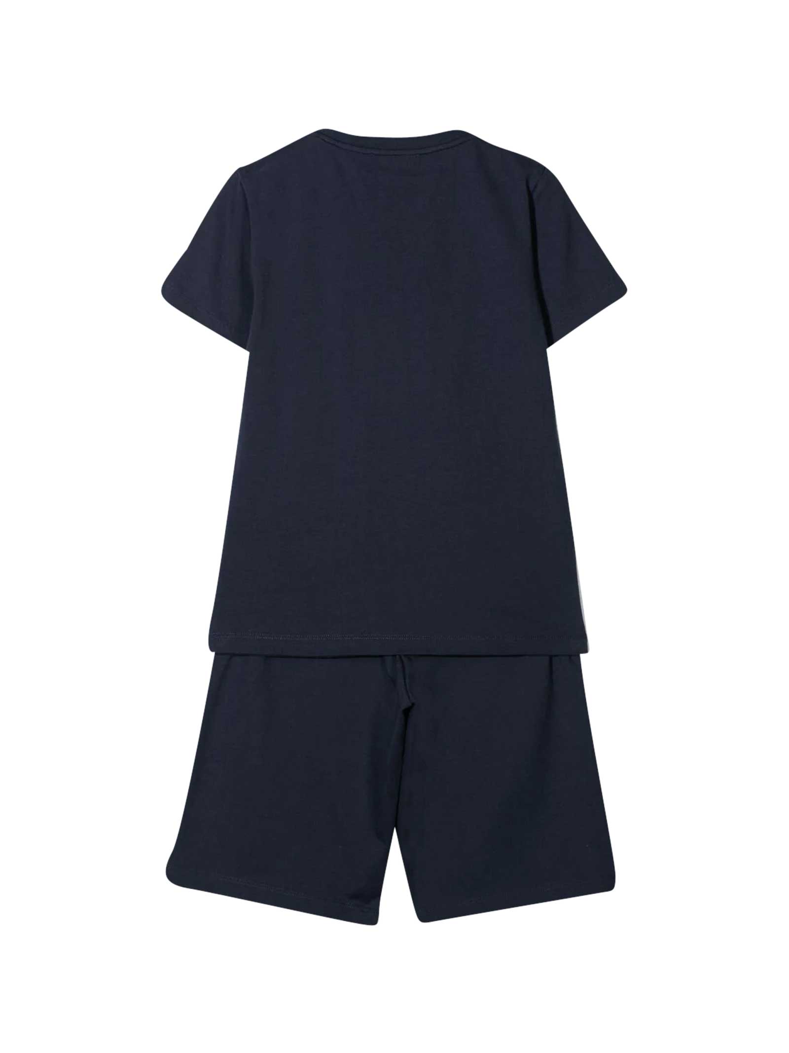 Shop Emporio Armani Sports Suit With Embroidery In Blu