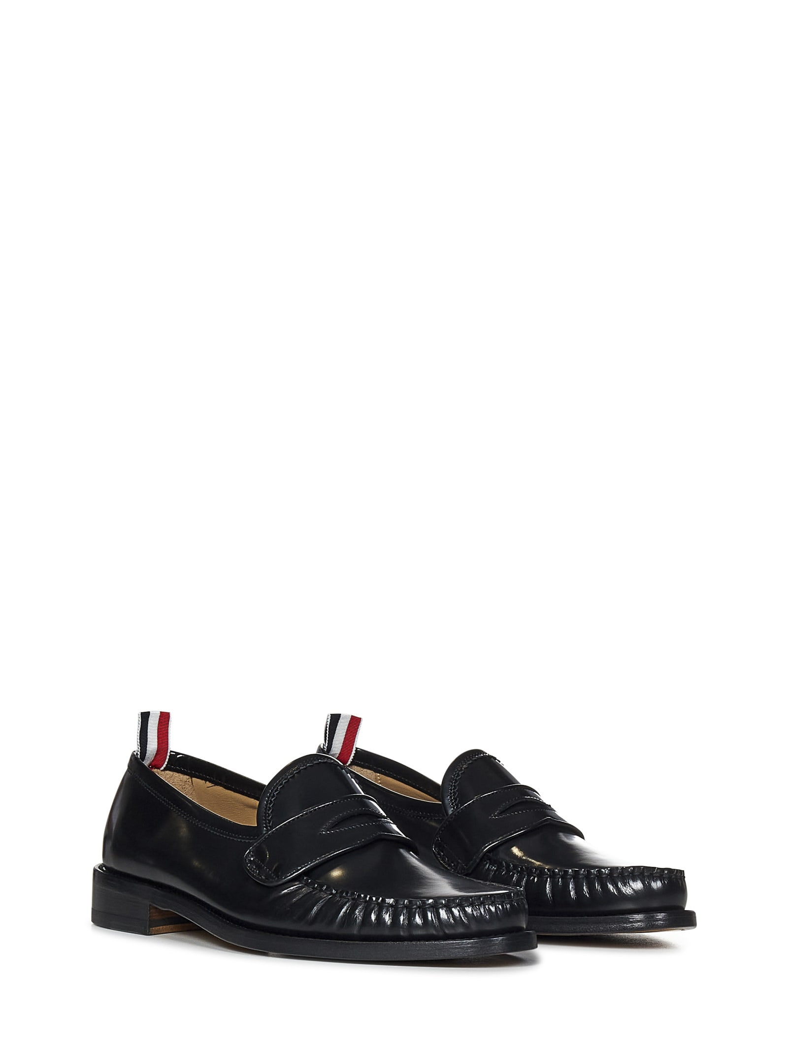 Shop Thom Browne Thome Browne College Loafers In Black