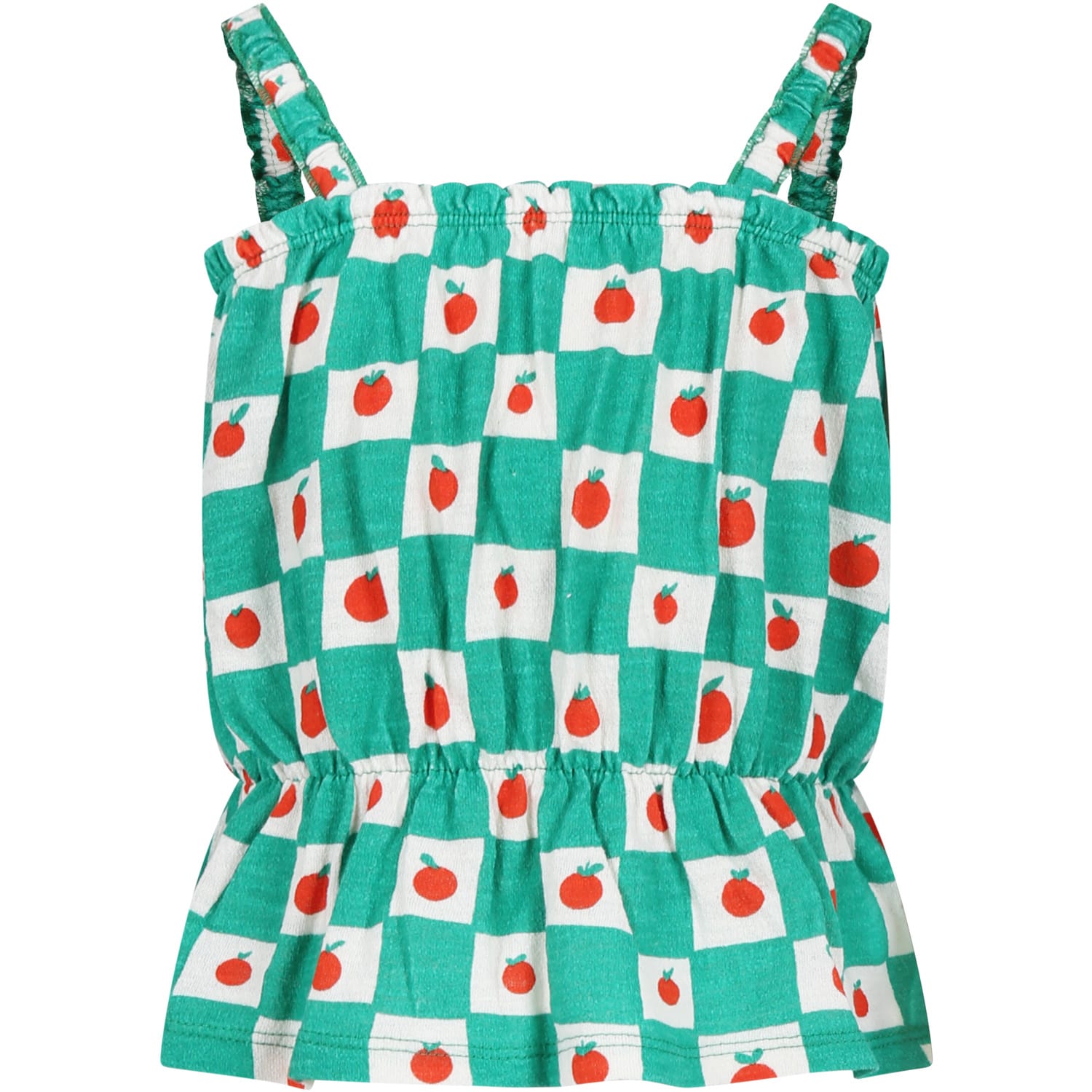 Shop Bobo Choses Green Top For Girl With Tomatoes
