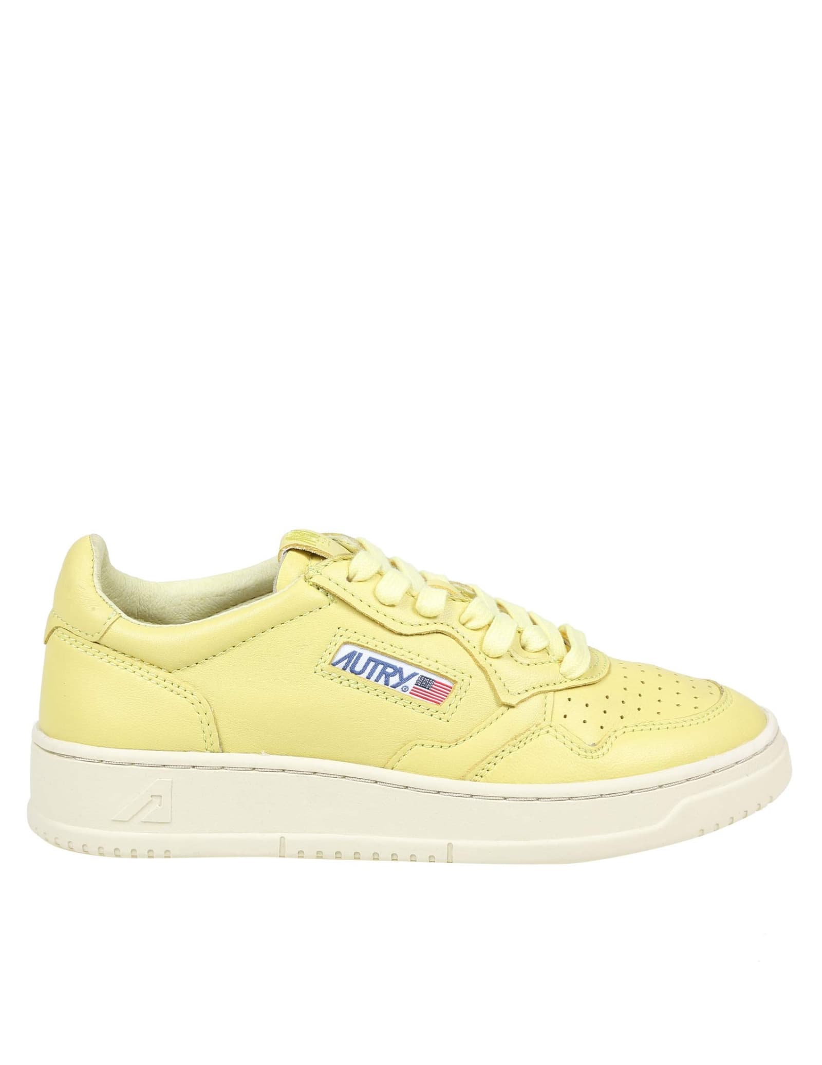 Autry Sneakers In Yellow Leather