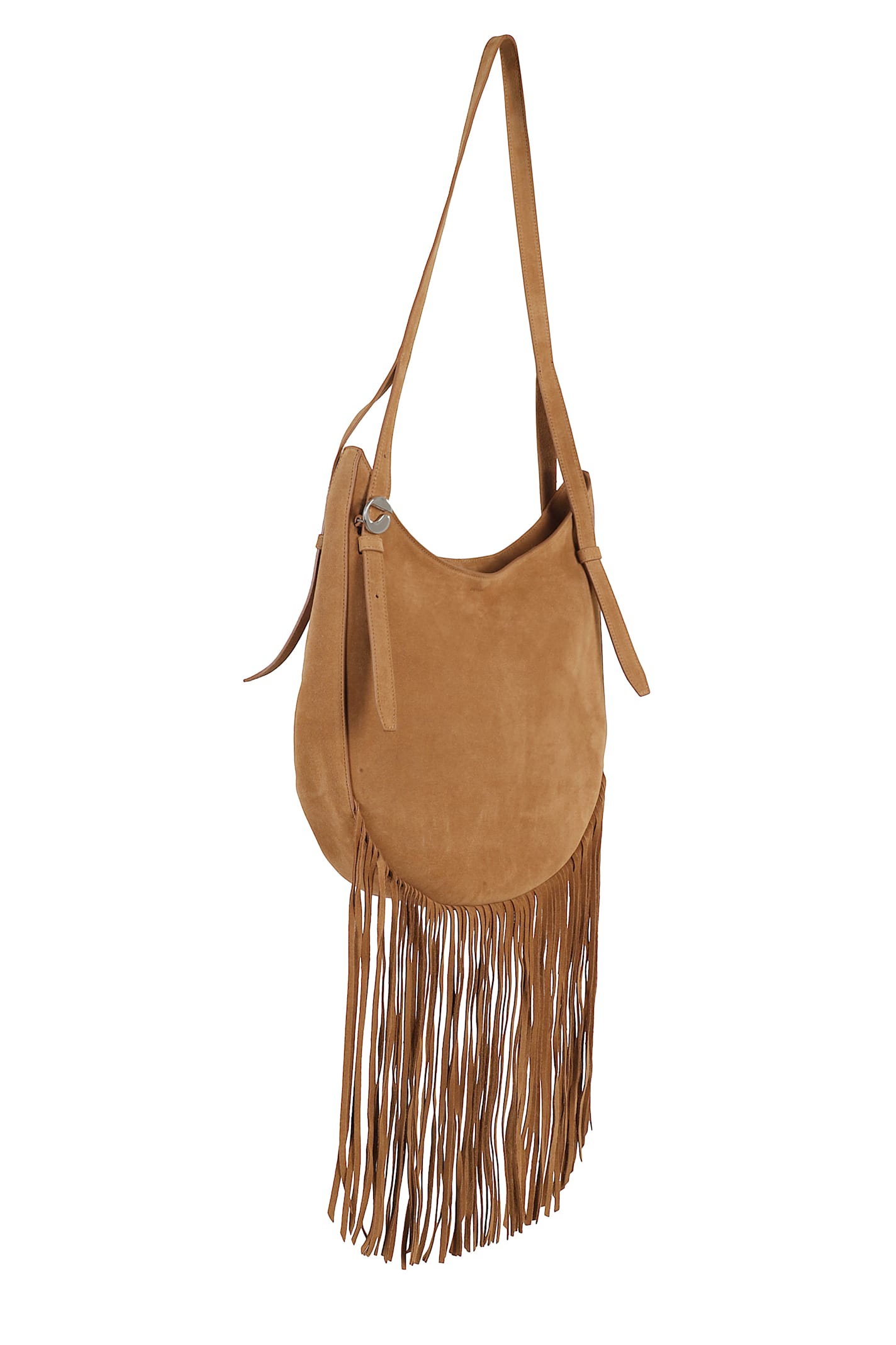 Coperni Suede Fringed Hobo Belt In Brown