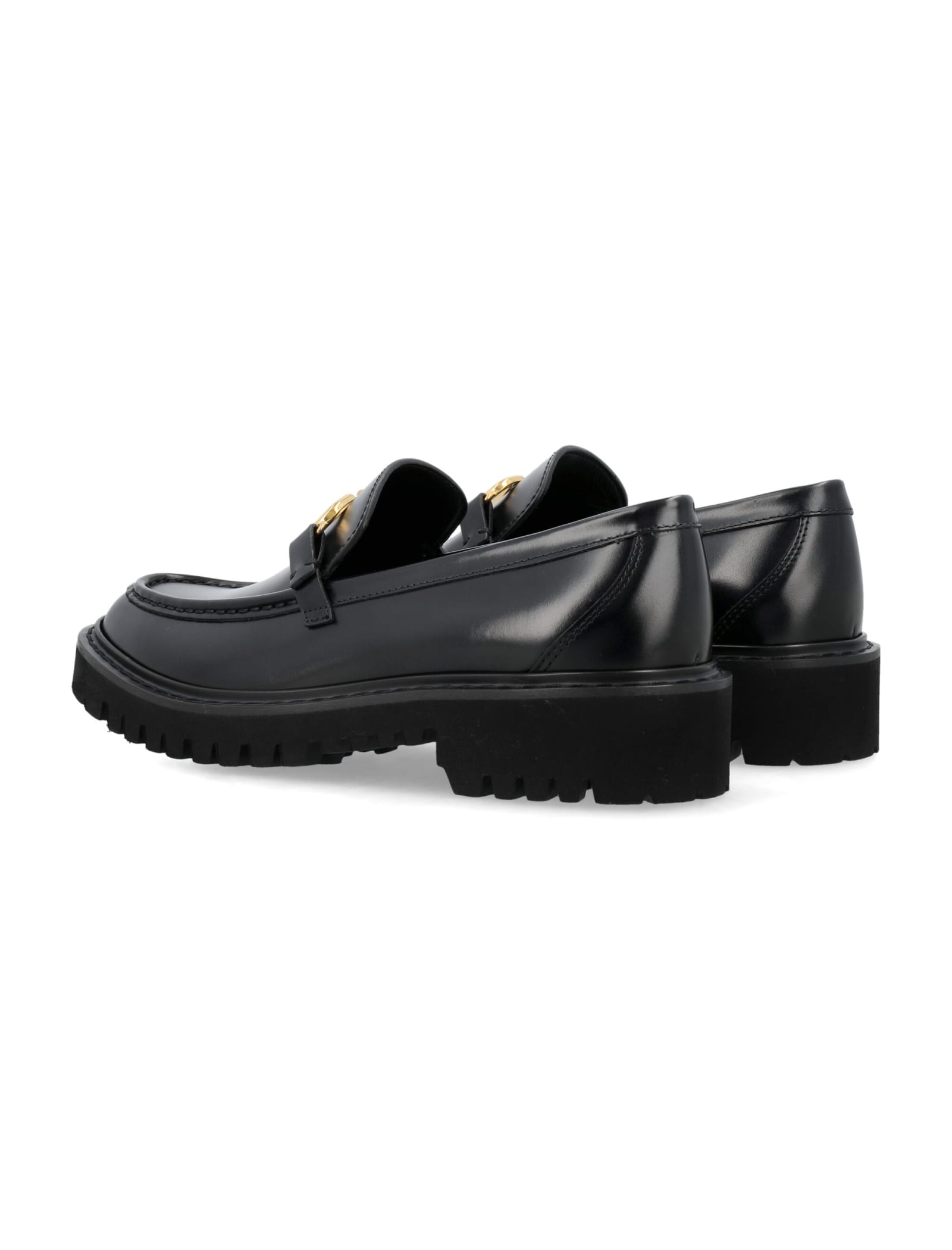 Shop Valentino Vlogo Signature Loafer In Nero