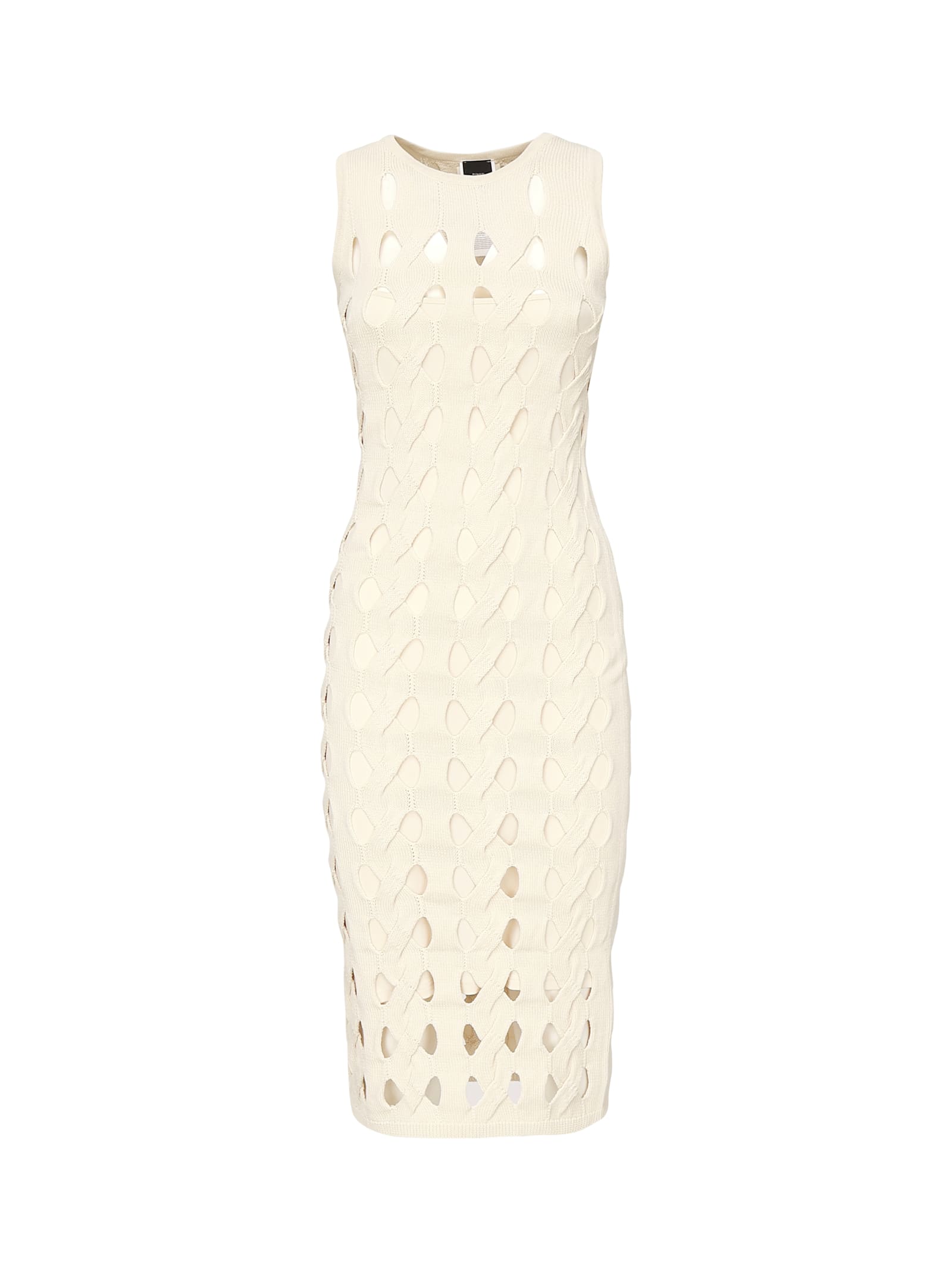 Pinko Openwork Knit Midi Dress