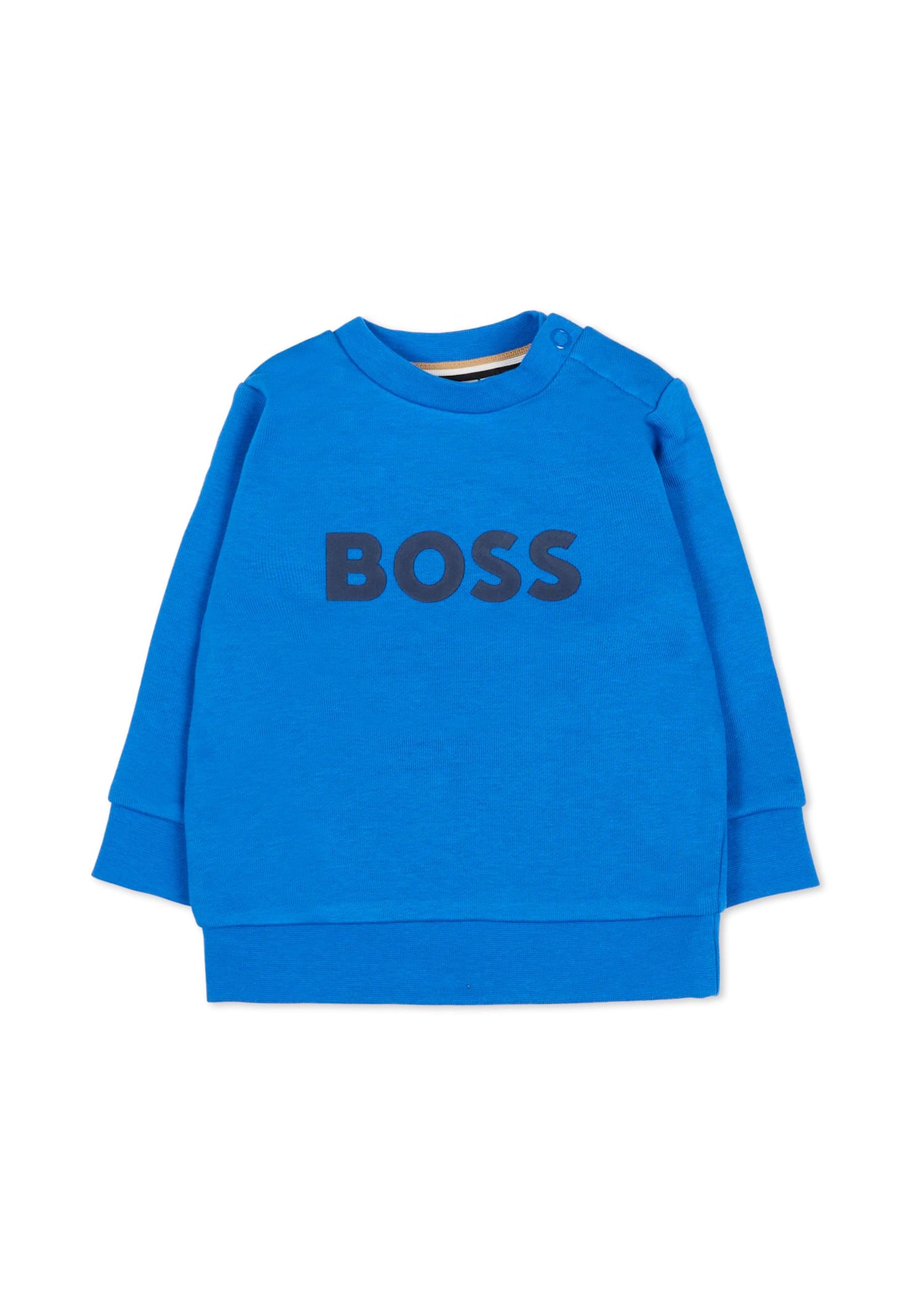 Hugo Boss Blue Sweatshirt For Baby Boy With Logo