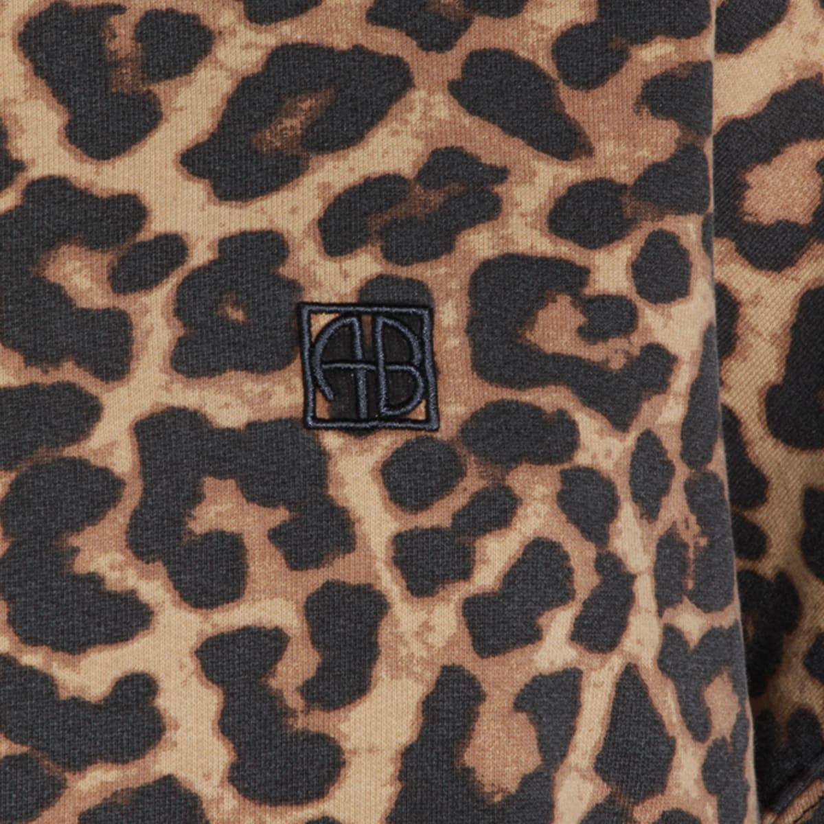 Anine Bing Leopard Print Long Sleeve Knit Top In Animal Print