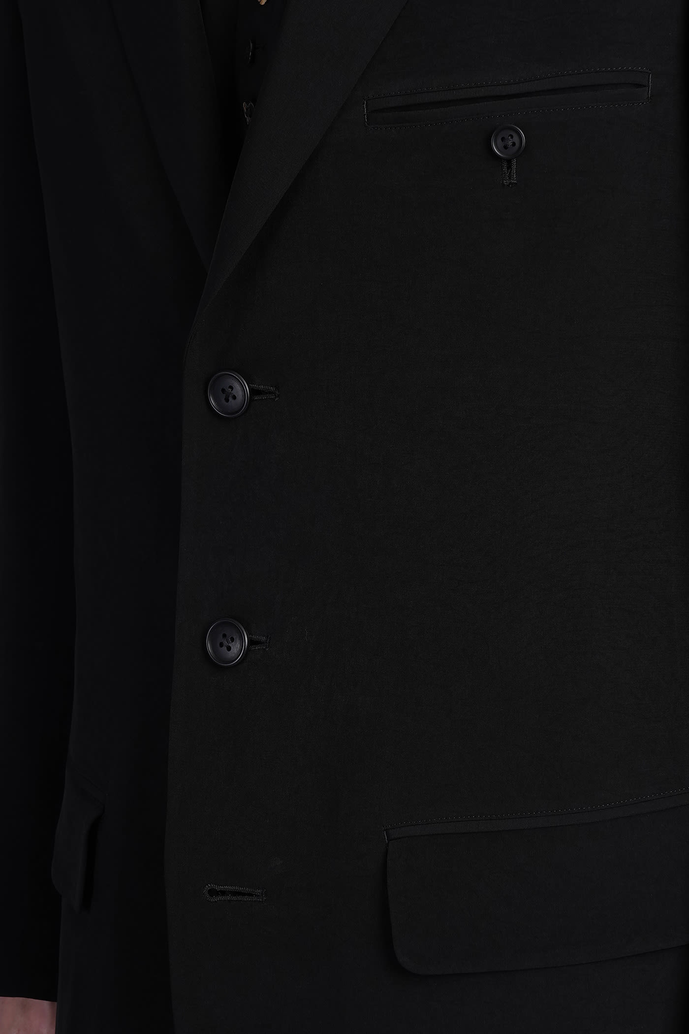 YOHJI YAMAMOTO I BLAZER IN BLACK TRIACETATE